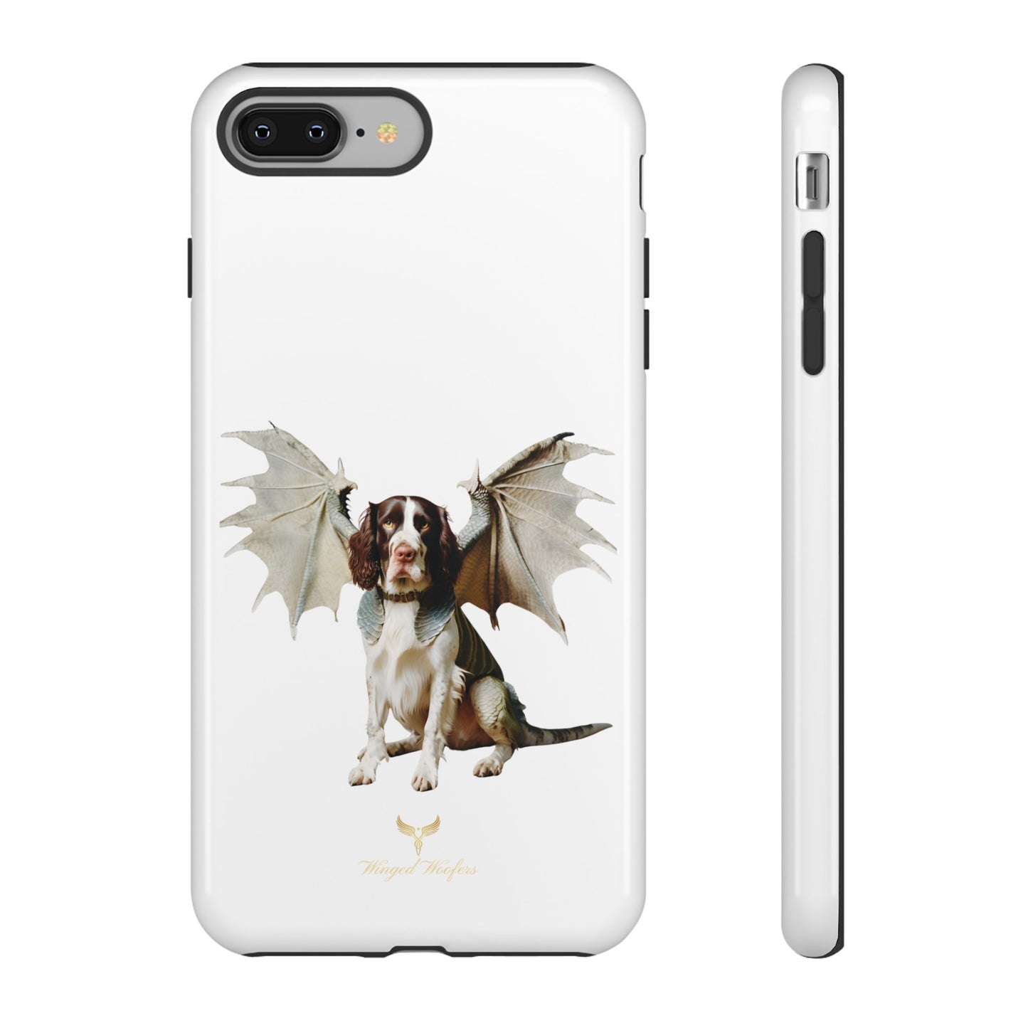 Fantasy Springer Spaniel Dog Phone Case - Tough Cases with Winged Companion Design