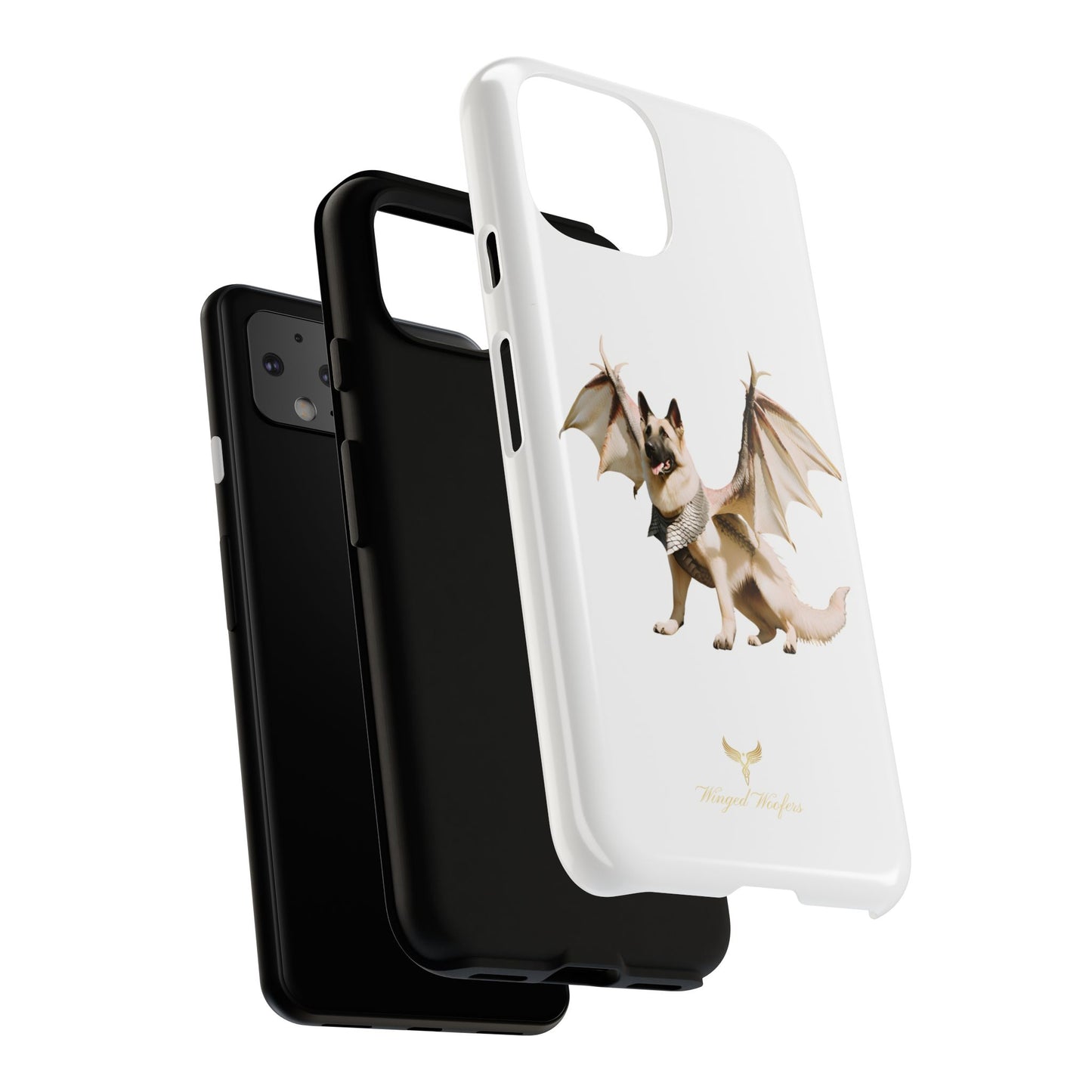 Magical White German Shepherd Dragon Dog Phone Case - Tough, Stylish Protection