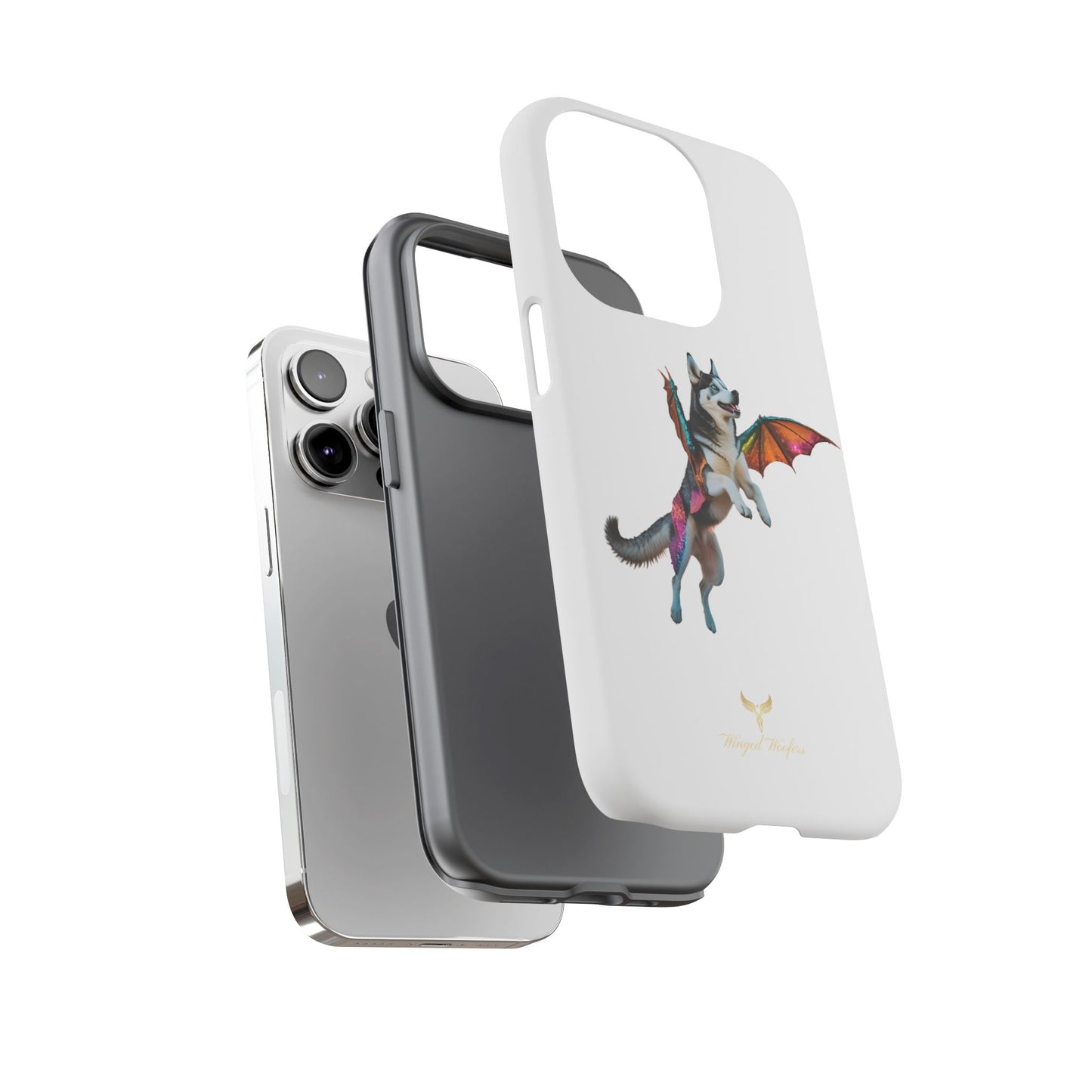 Magical Husky Pet Phone Case - Winged Dog Design | Tough Cases | Unique Animal Lover Gift