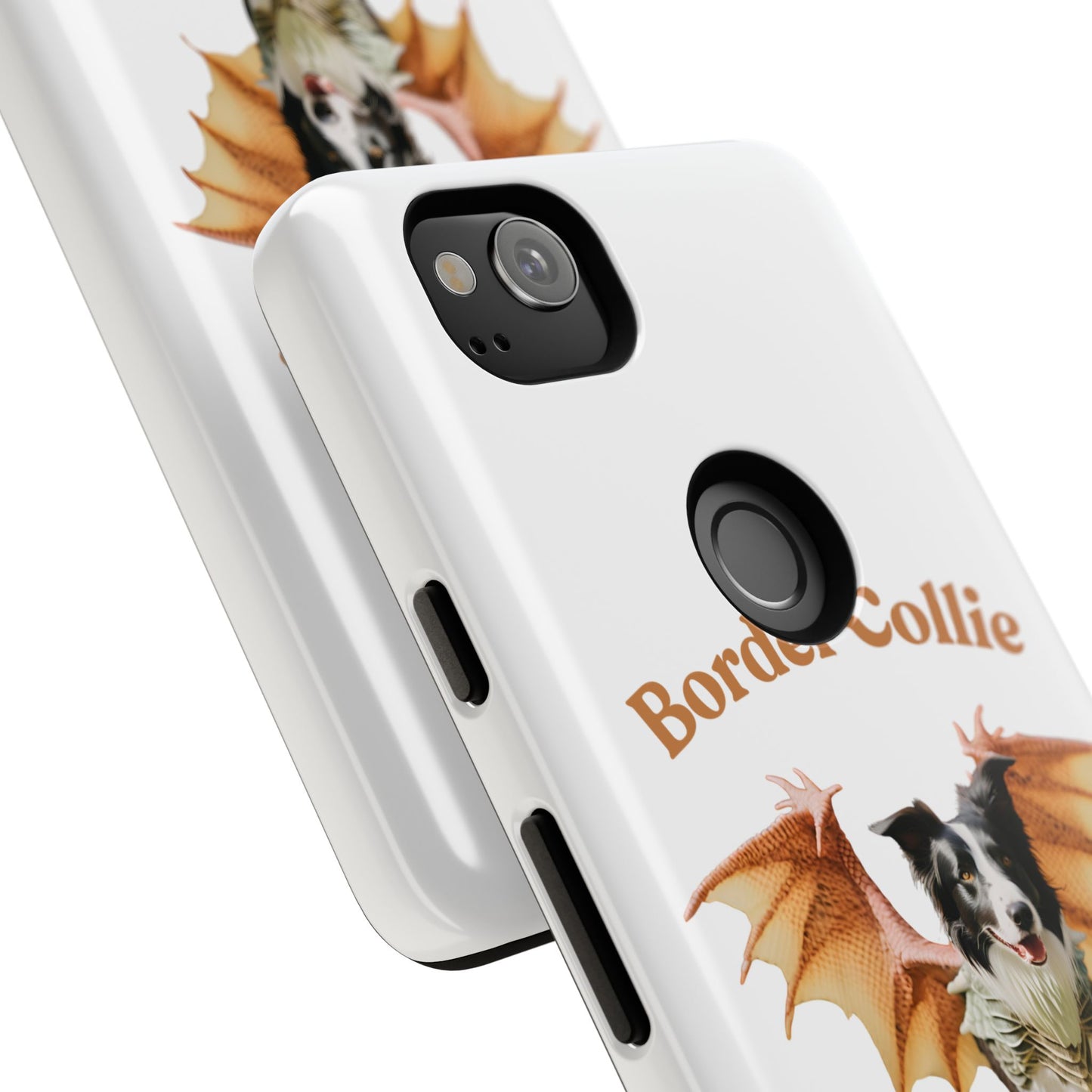 Border Collie Dragon Phone Case - Tough Cases for Dog Lovers