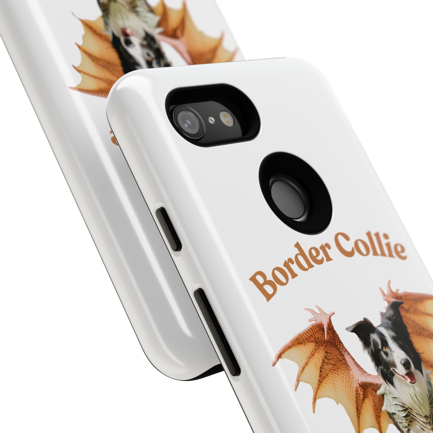 Border Collie Dragon Phone Case - Tough Cases for Dog Lovers