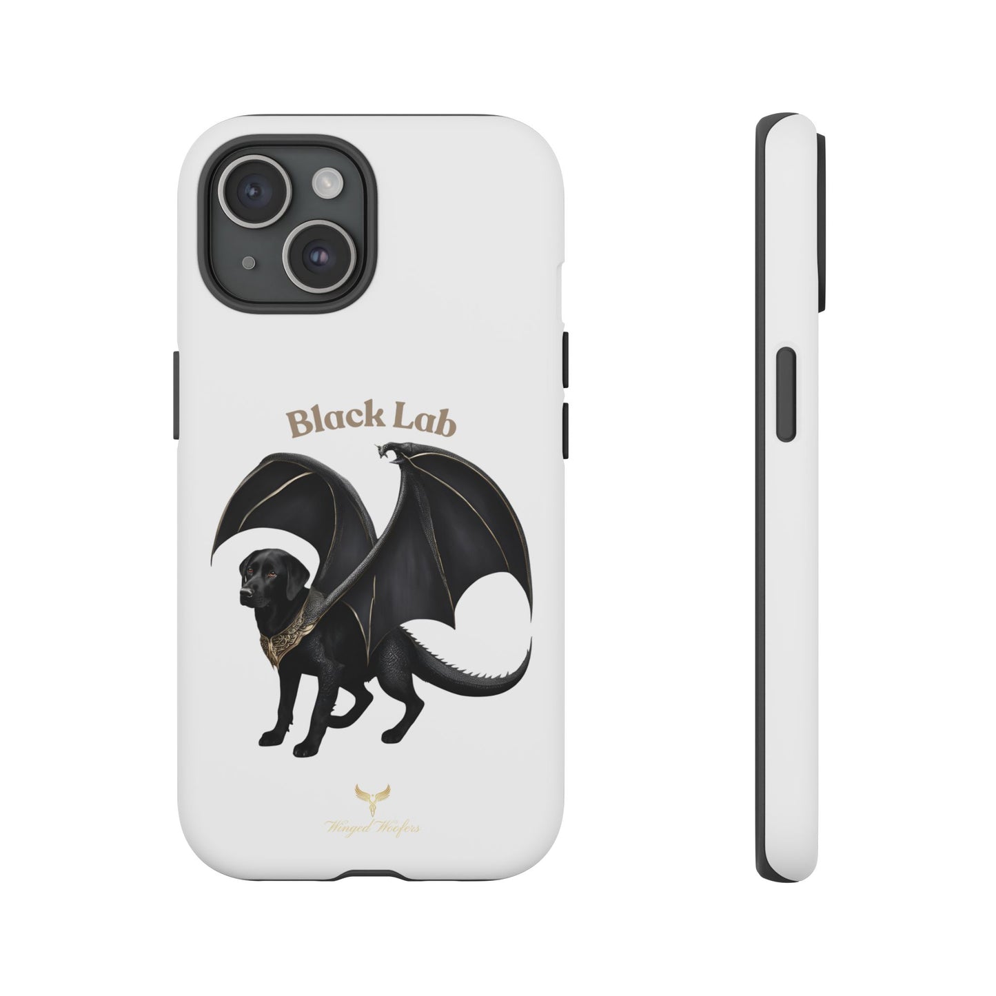 Black Labrador Dragon Case - Tough Phone Case for Pet Lovers