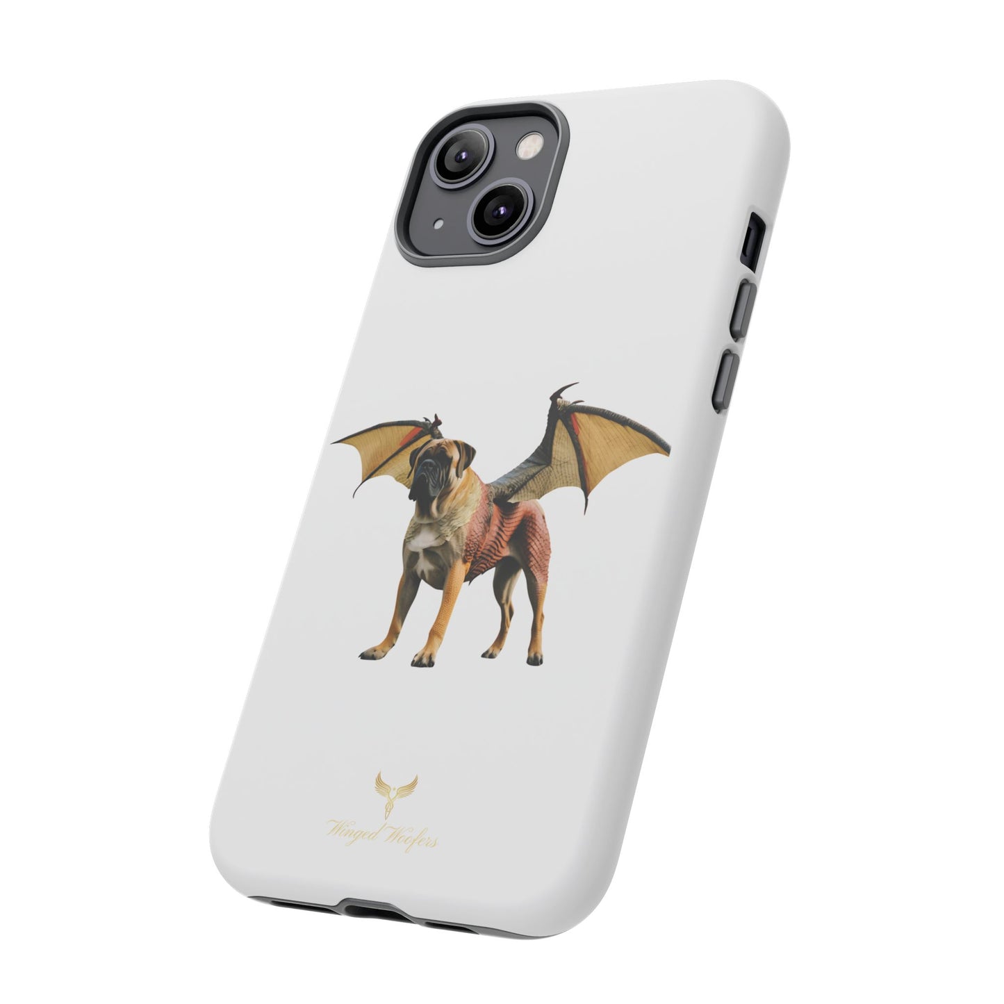 Fantasy Bullmastiff Dog Dragon Phone Case - Tough Cases with Winged Design