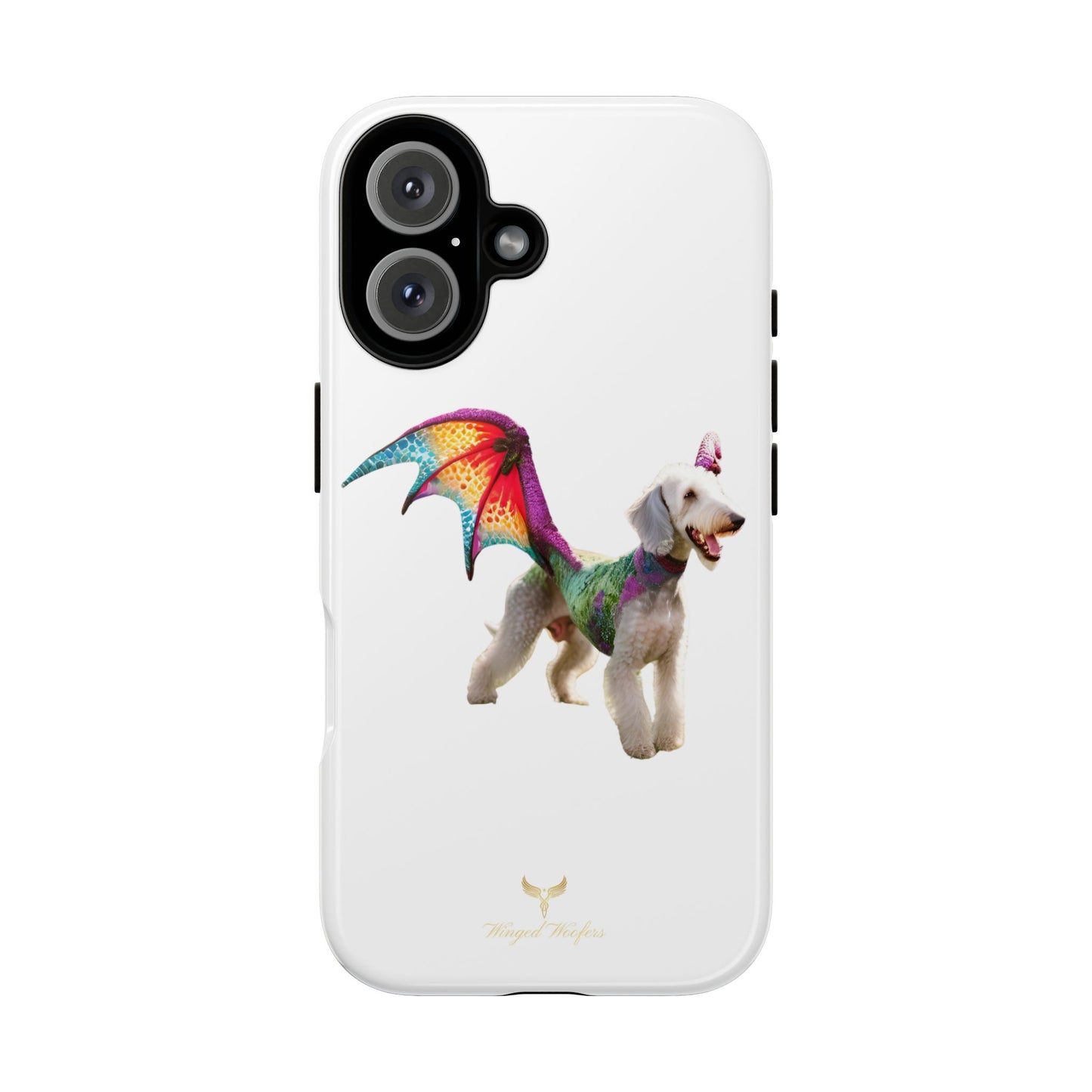 Mythical Bedlington Terrier with Wings Dog iPhone Case | Tough Cases for Pet Lovers