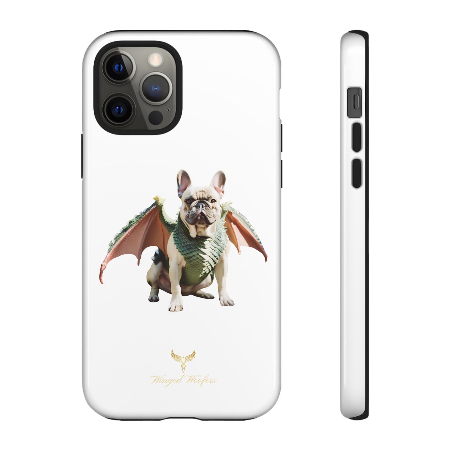 Fantasy French Bulldog Pet Phone Case with Dog in Wings Design