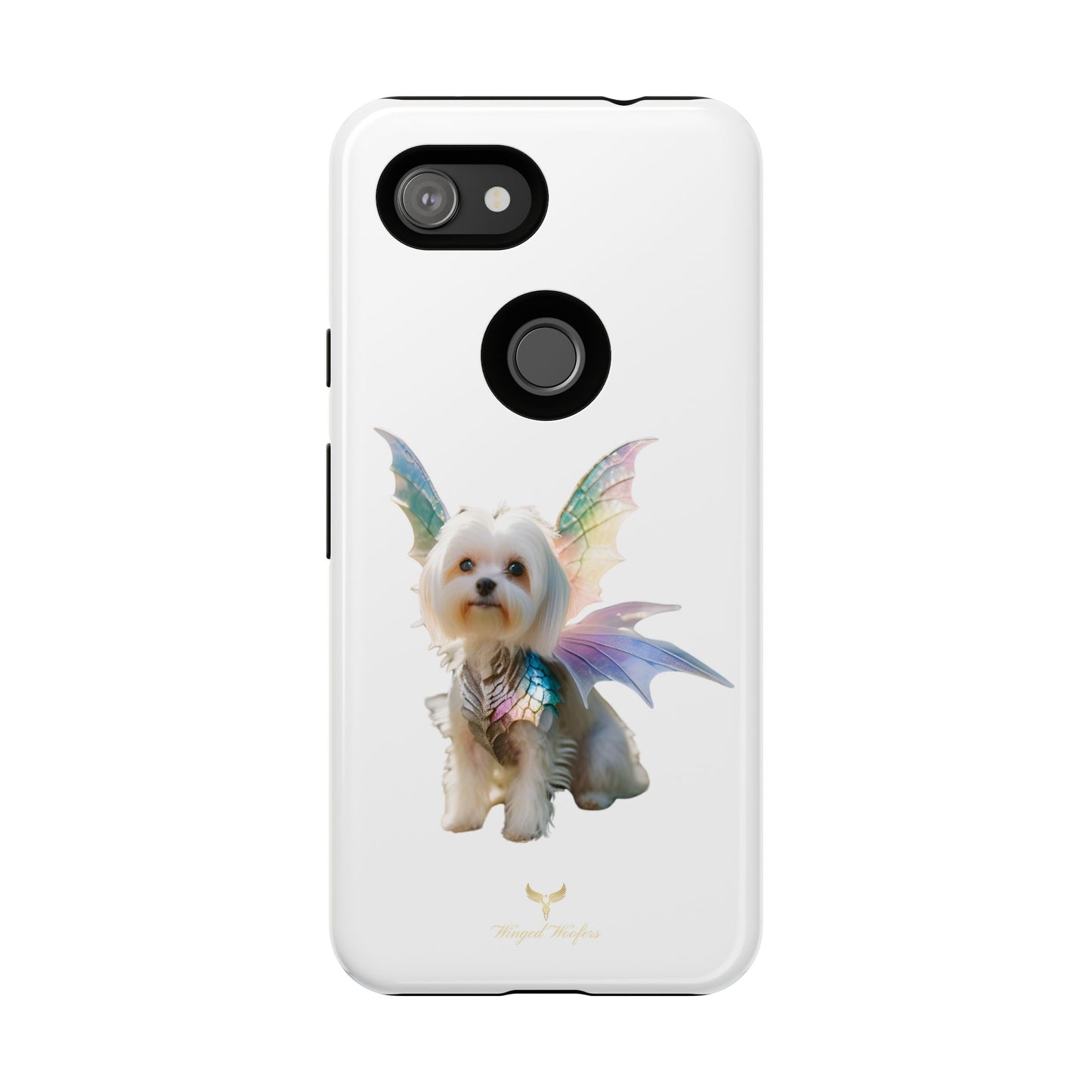 Maltese Dog with Wings Tough Phone Cases