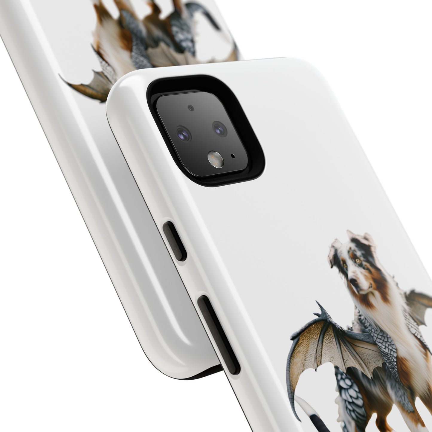 Fantasy Australian Shepherd Dog Phone Case with Wings - Tough Cases for Animal Lovers