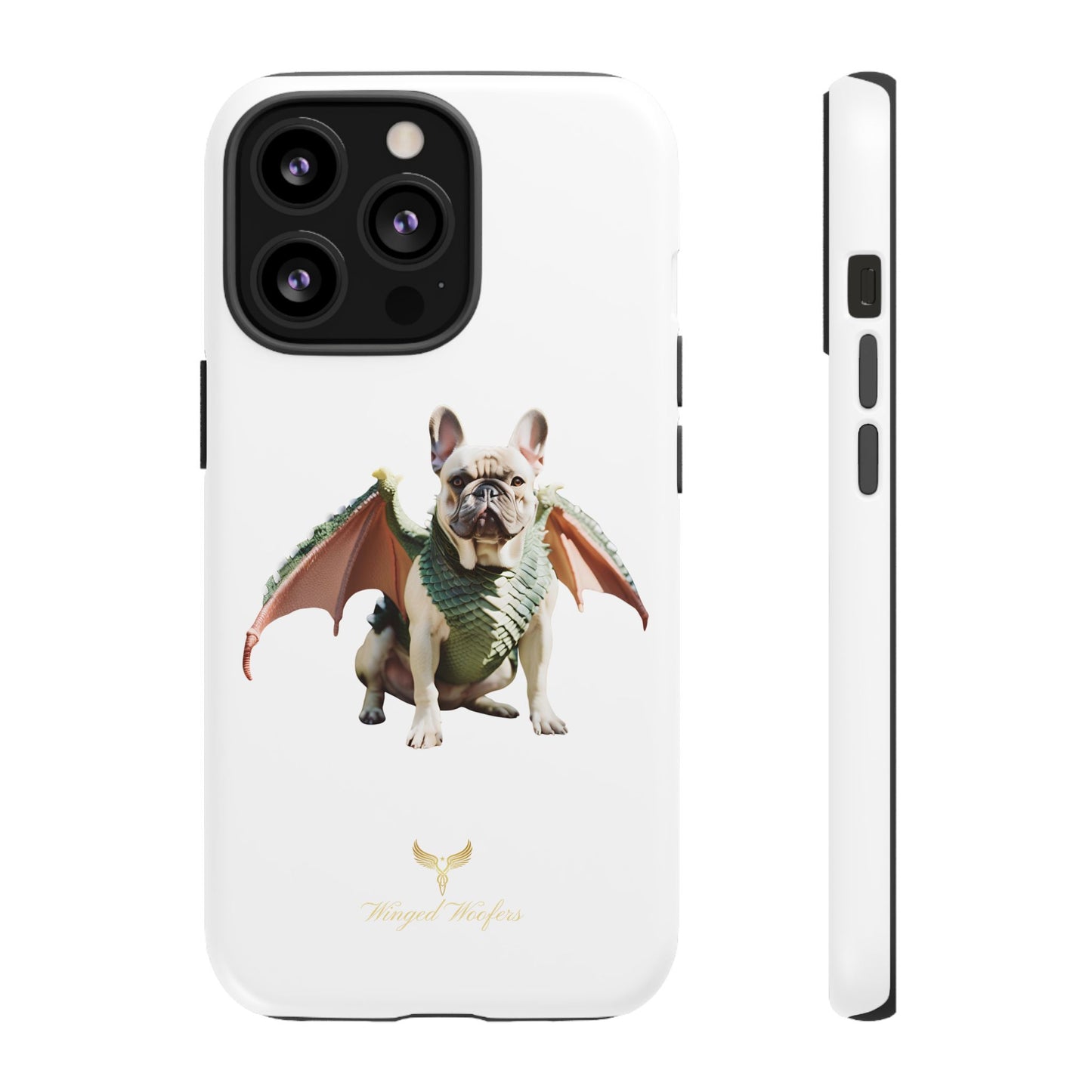 Fantasy French Bulldog Pet Phone Case with Dog in Wings Design