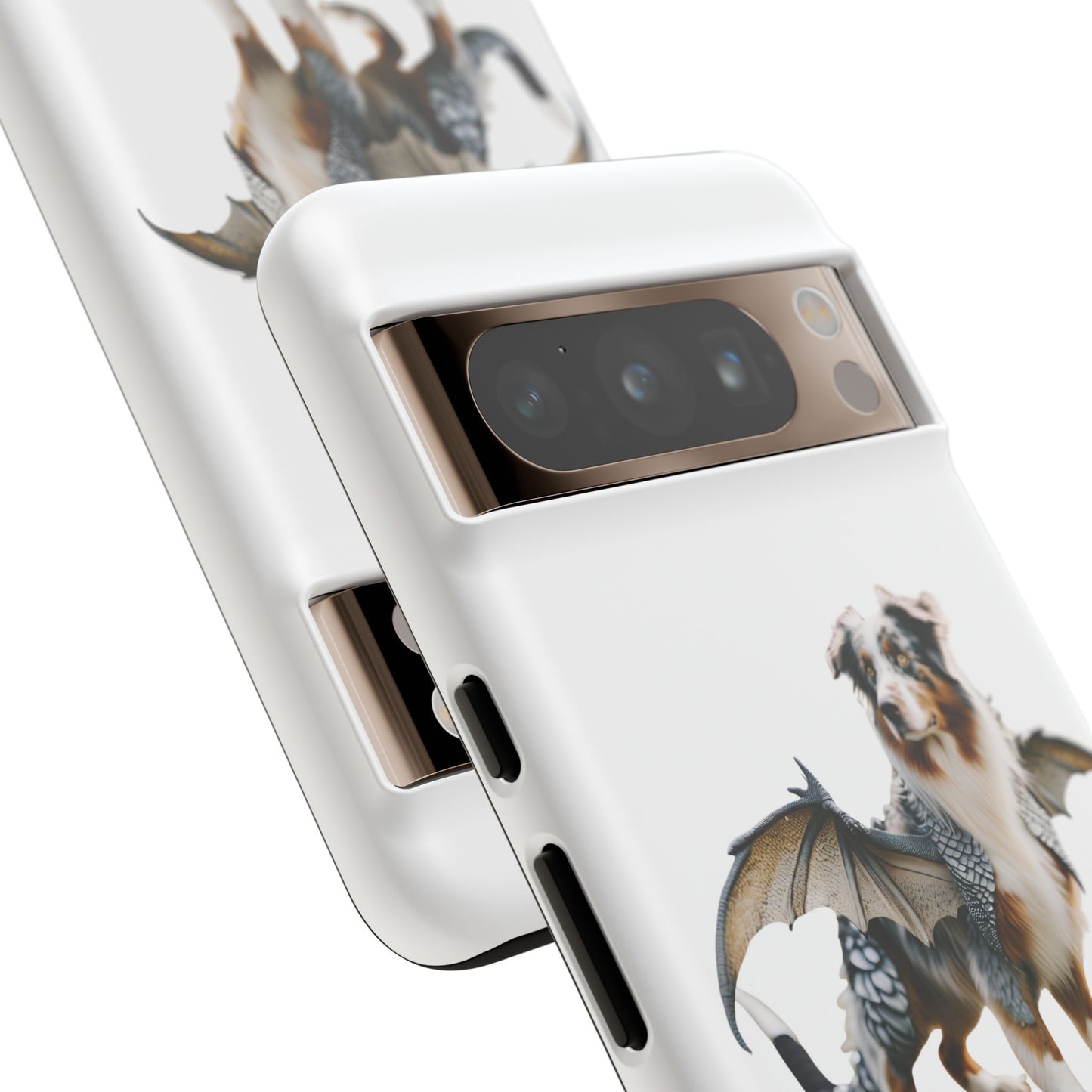 Fantasy Australian Shepherd Dog Phone Case with Wings - Tough Cases for Animal Lovers