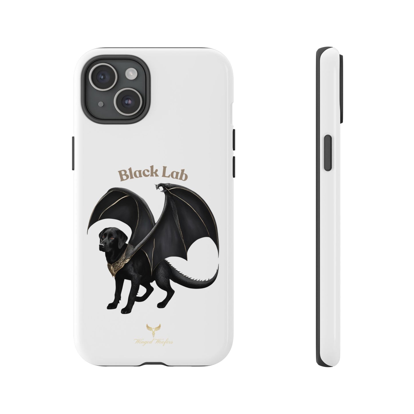 Black Labrador Dragon Case - Tough Phone Case for Pet Lovers