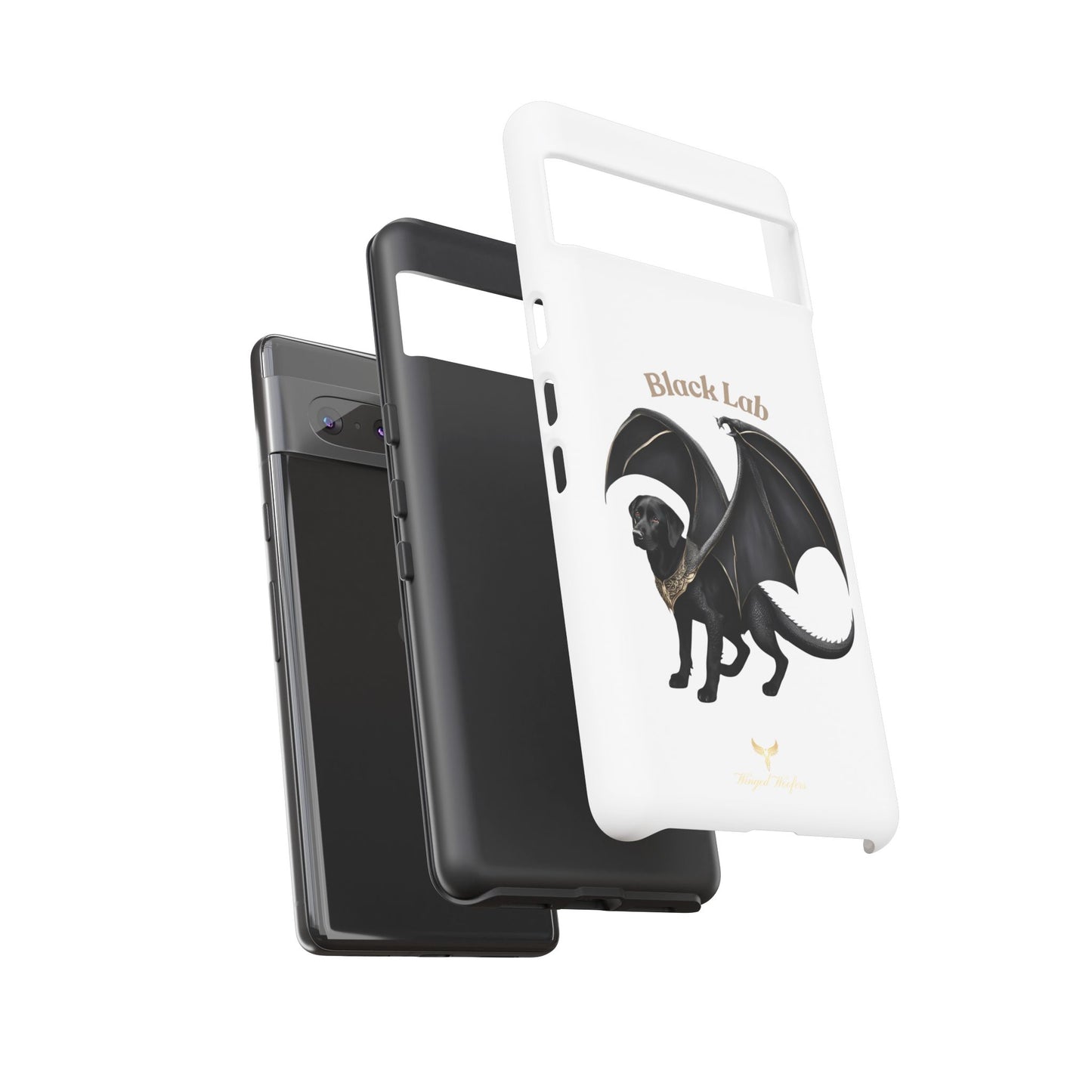 Black Labrador Dragon Case - Tough Phone Case for Pet Lovers