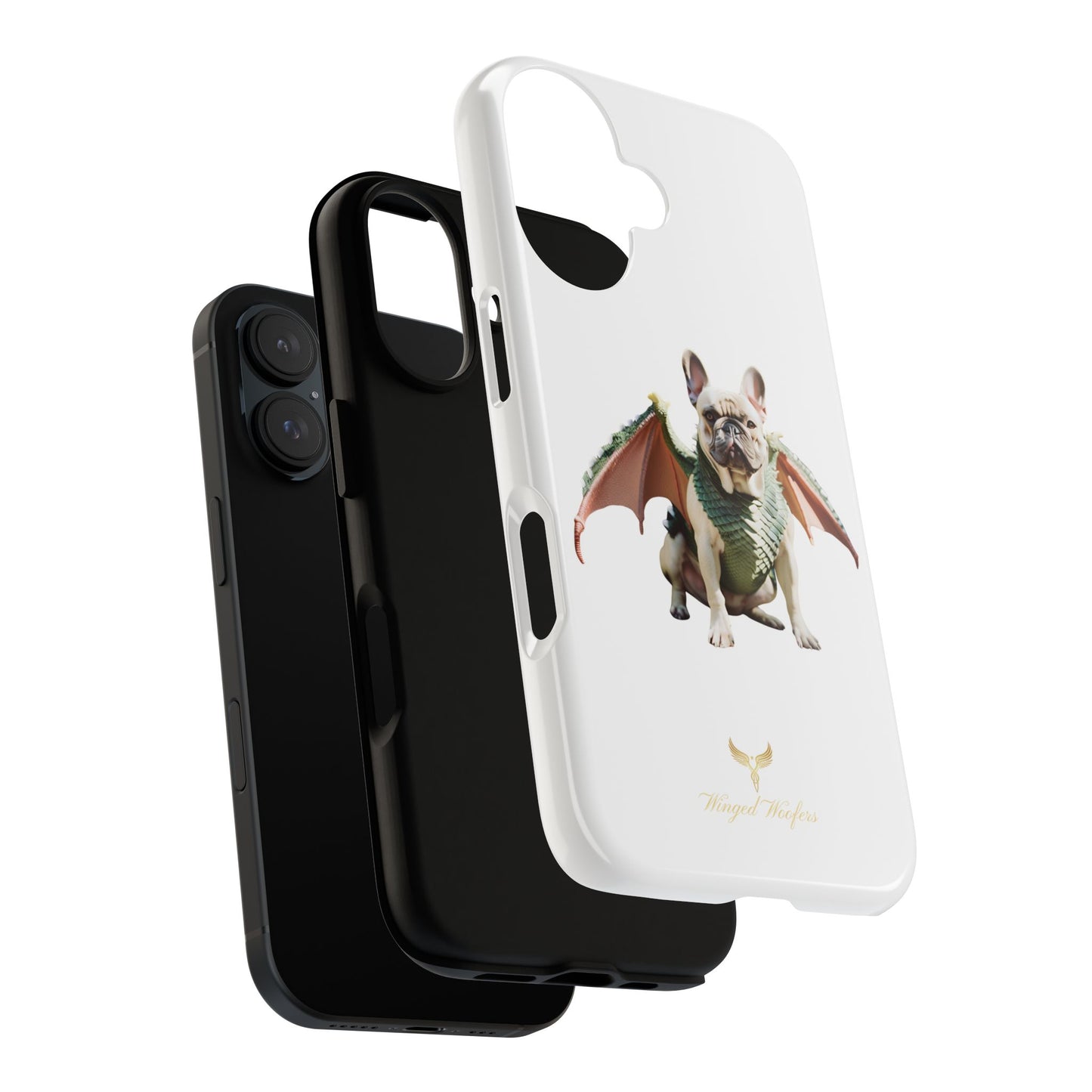 Fantasy French Bulldog Pet Phone Case with Dog in Wings Design