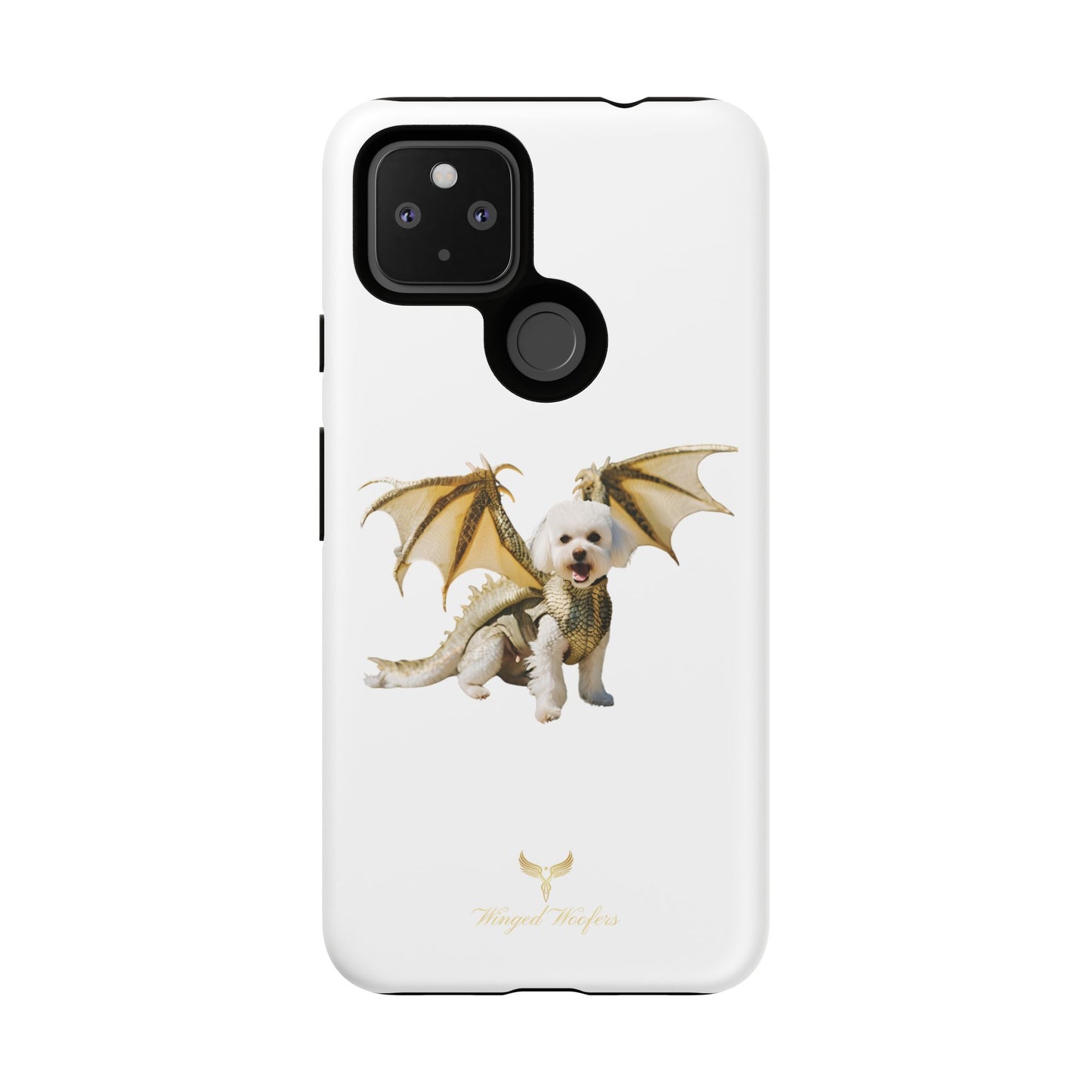 Cute Dragon Bichon Frisé Dog Phone Case - Tough and Stylish Pet-Themed Cover