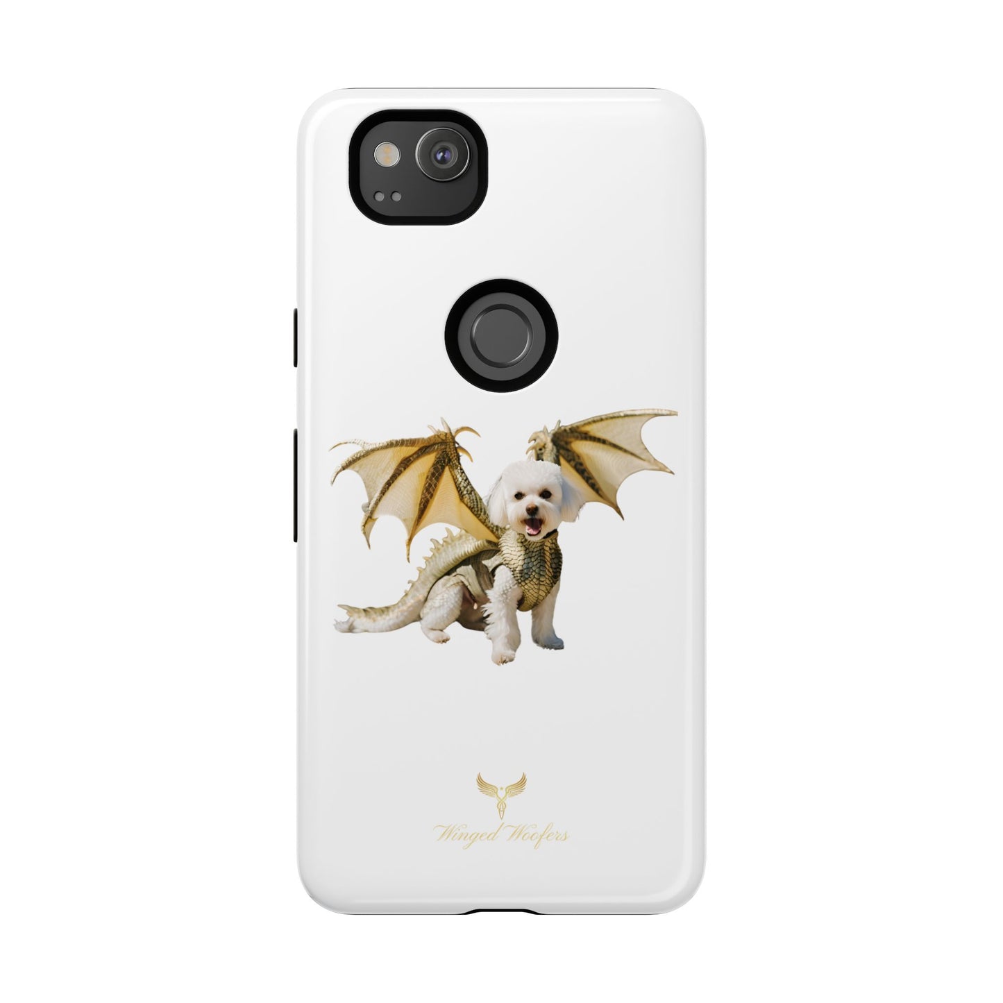 Cute Dragon Bichon Frisé Dog Phone Case - Tough and Stylish Pet-Themed Cover