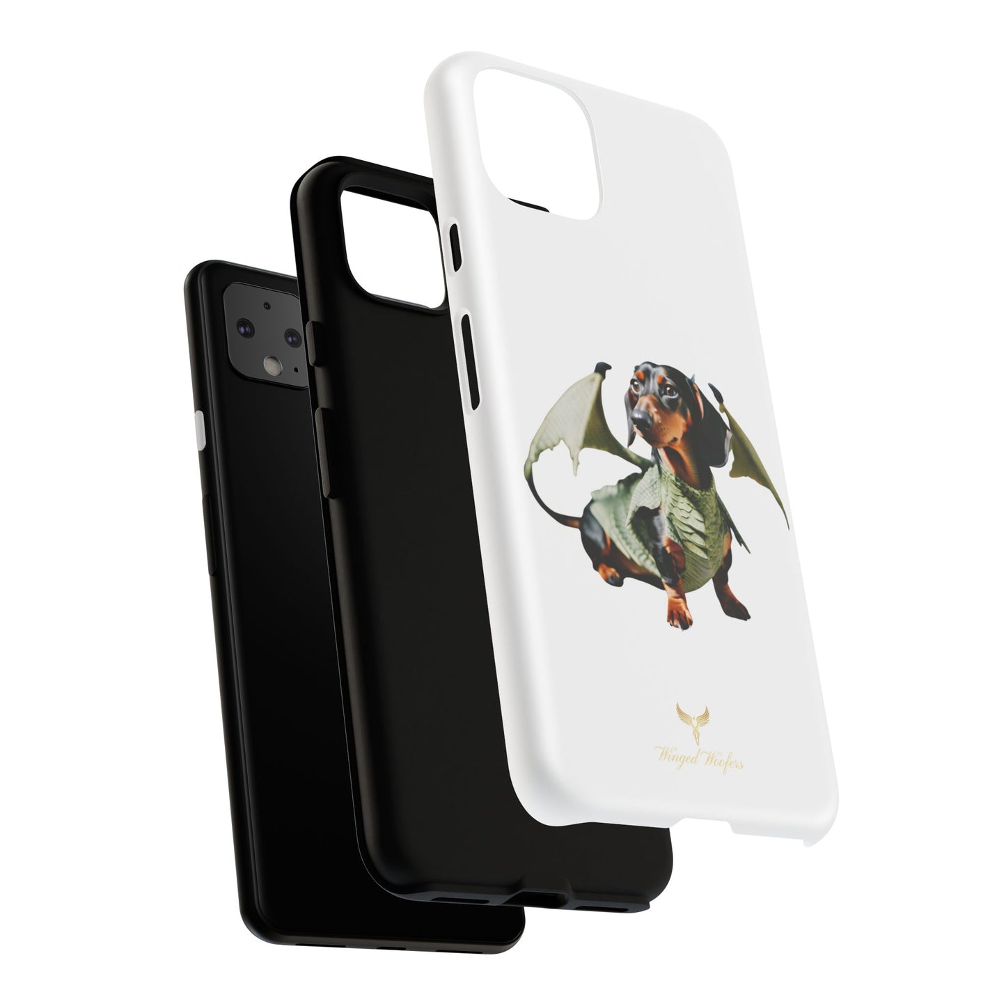 Whimsical Dragon Dog Phone Case - Tough Cases for Pet Lovers