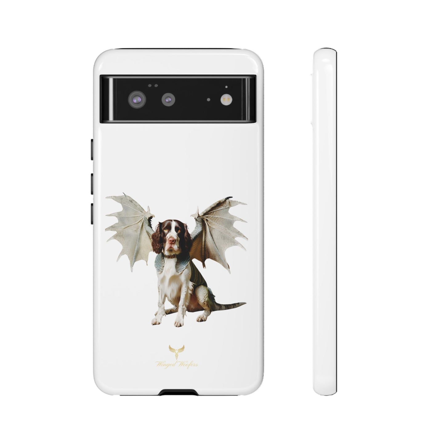 Fantasy Springer Spaniel Dog Phone Case - Tough Cases with Winged Companion Design