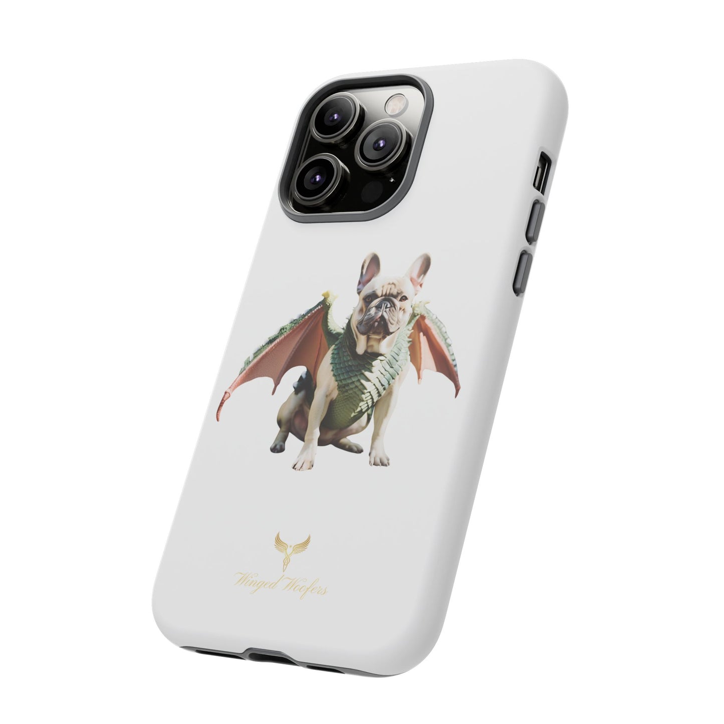 Fantasy French Bulldog Pet Phone Case with Dog in Wings Design