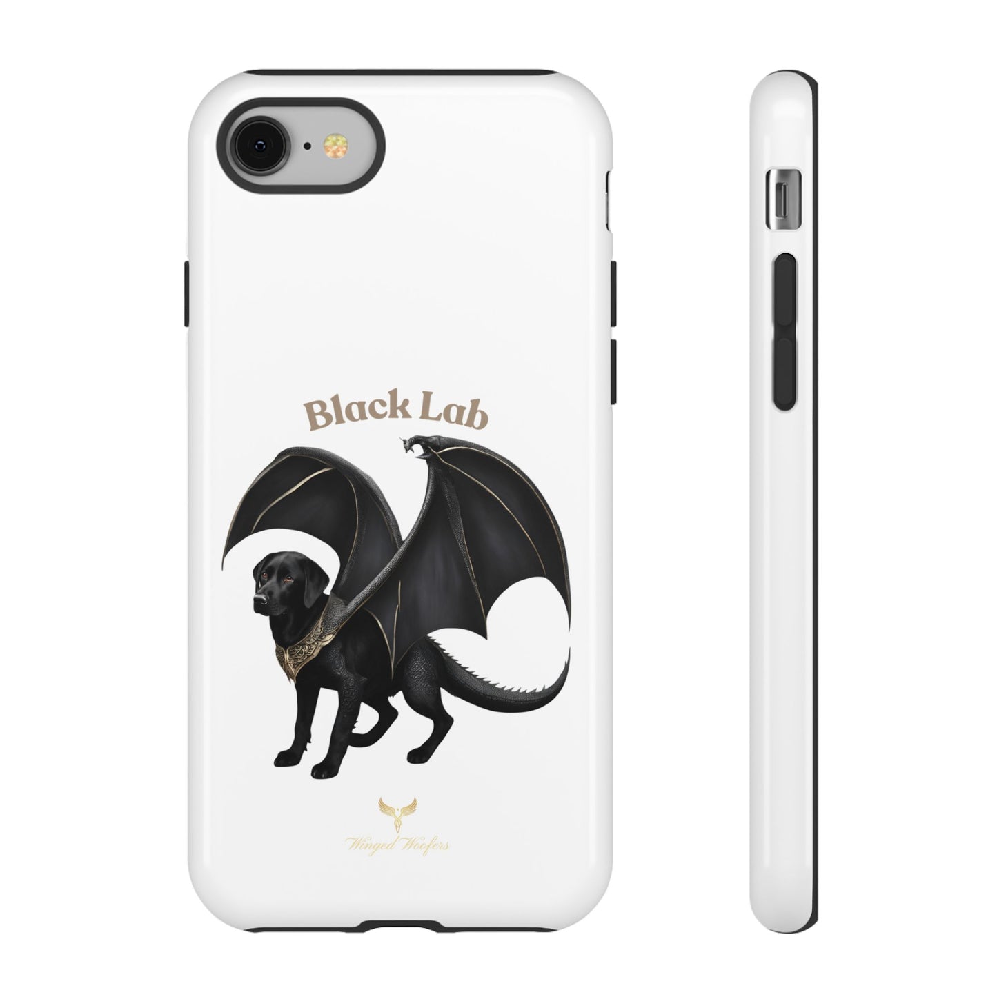 Black Labrador Dragon Case - Tough Phone Case for Pet Lovers