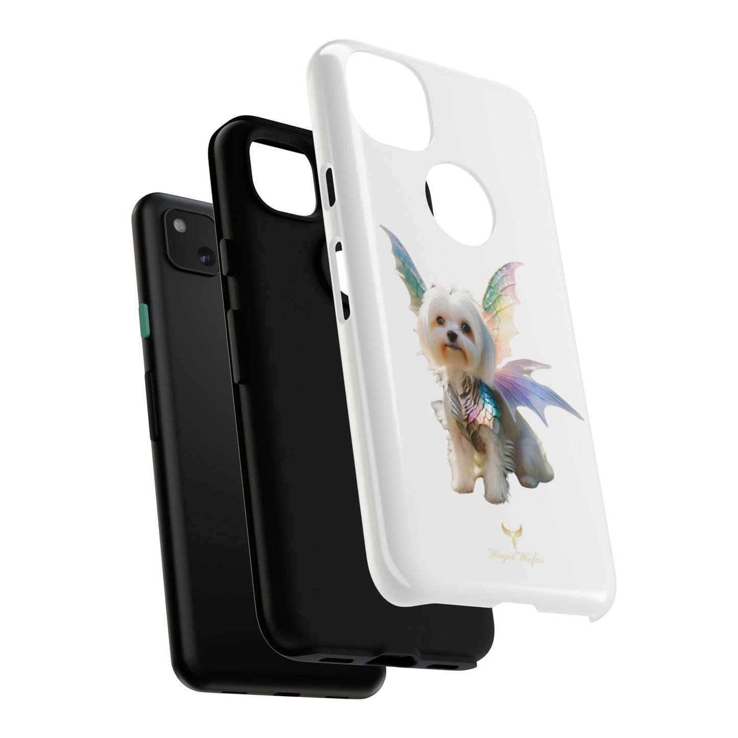 Maltese Dog with Wings Tough Phone Cases