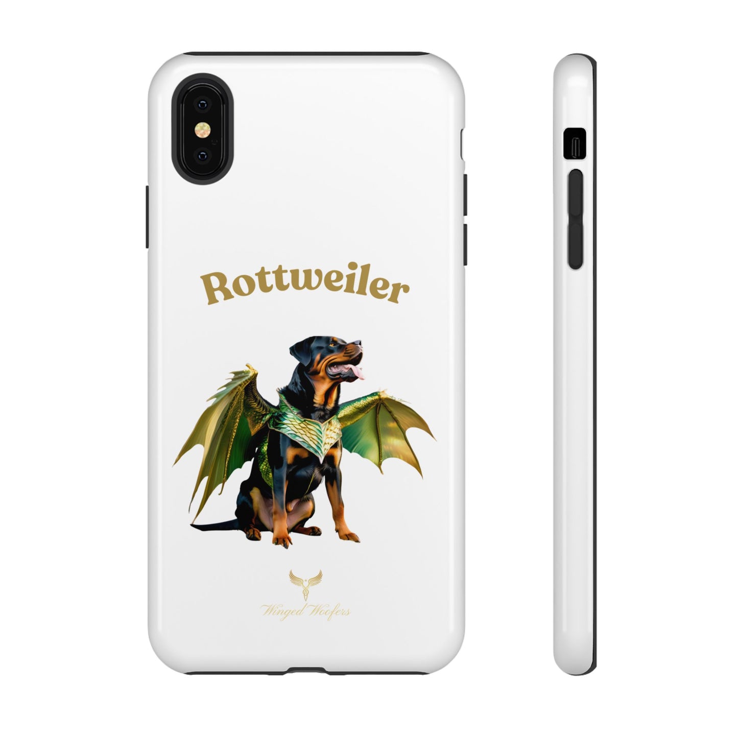 Rottweiler Dragon Wings Phone Case - Tough Cases for Dog Lovers