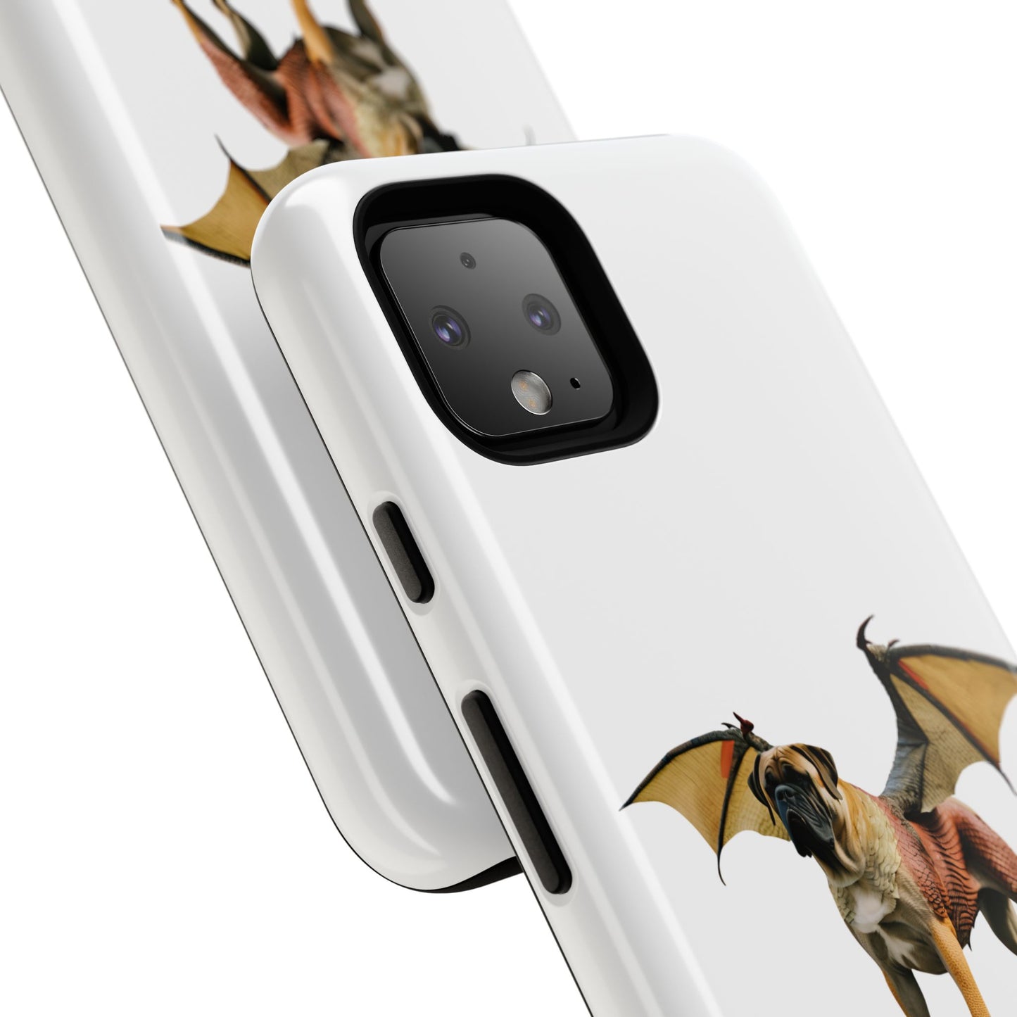 Fantasy Bullmastiff Dog Dragon Phone Case - Tough Cases with Winged Design