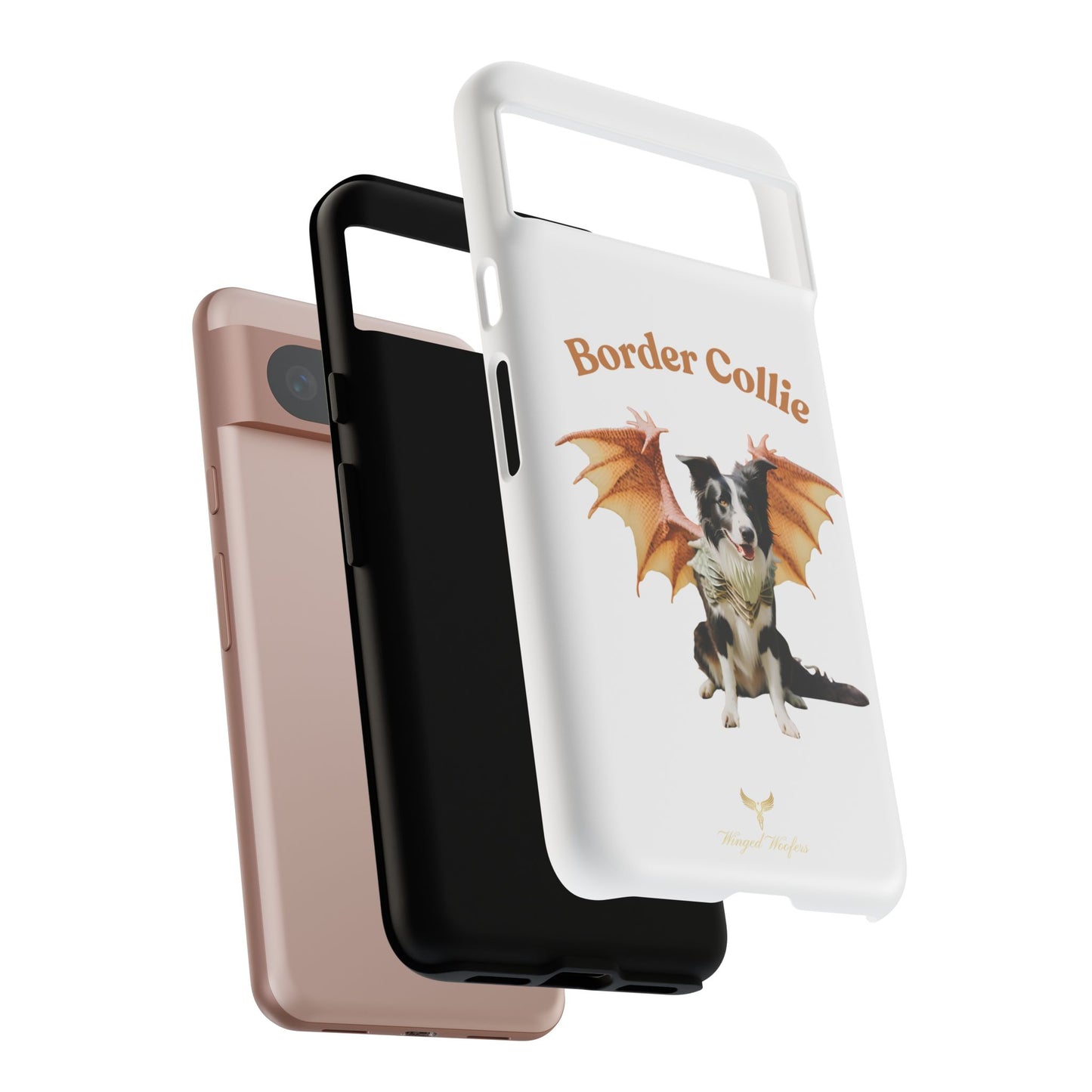 Border Collie Dragon Phone Case - Tough Cases for Dog Lovers