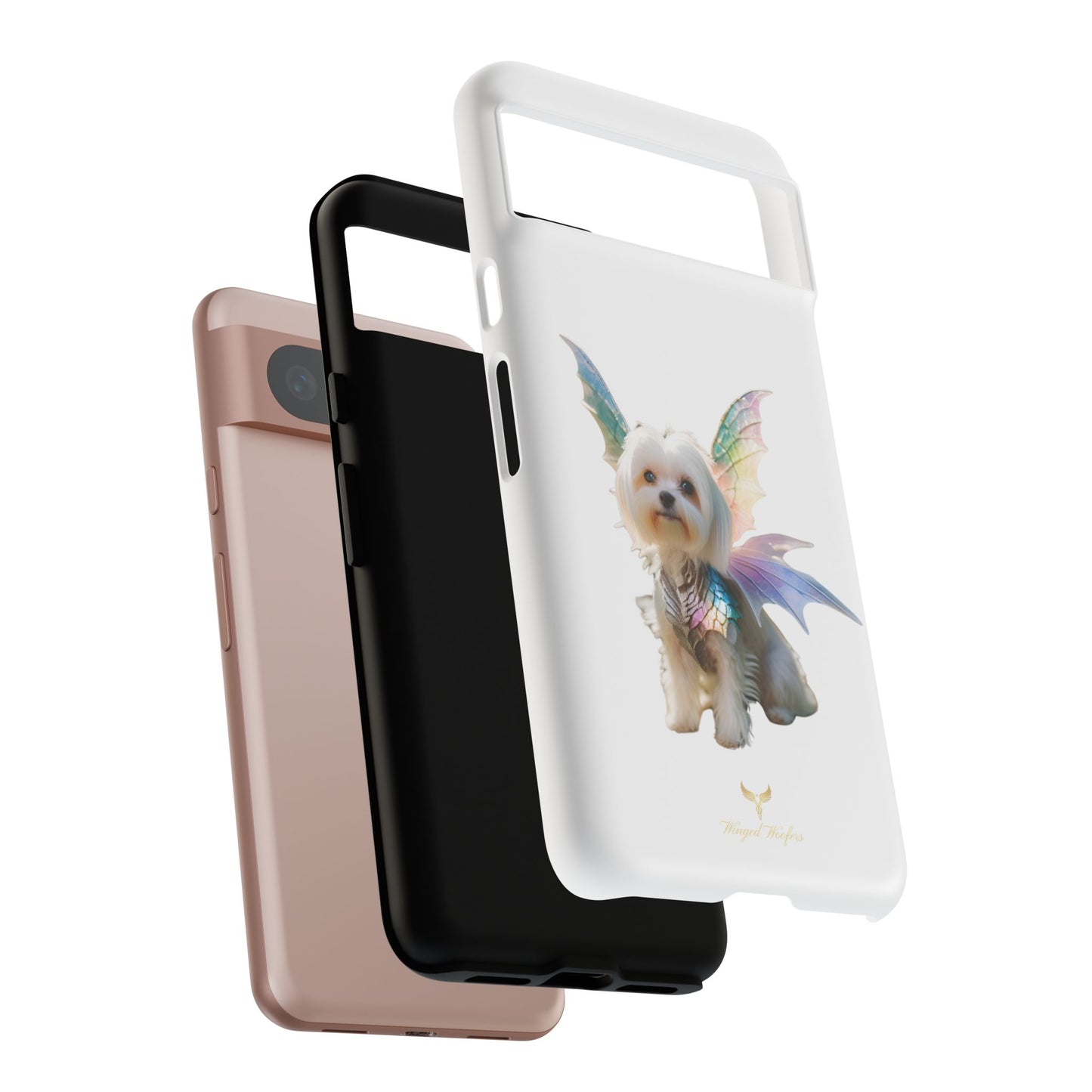 Maltese Dog with Wings Tough Phone Cases