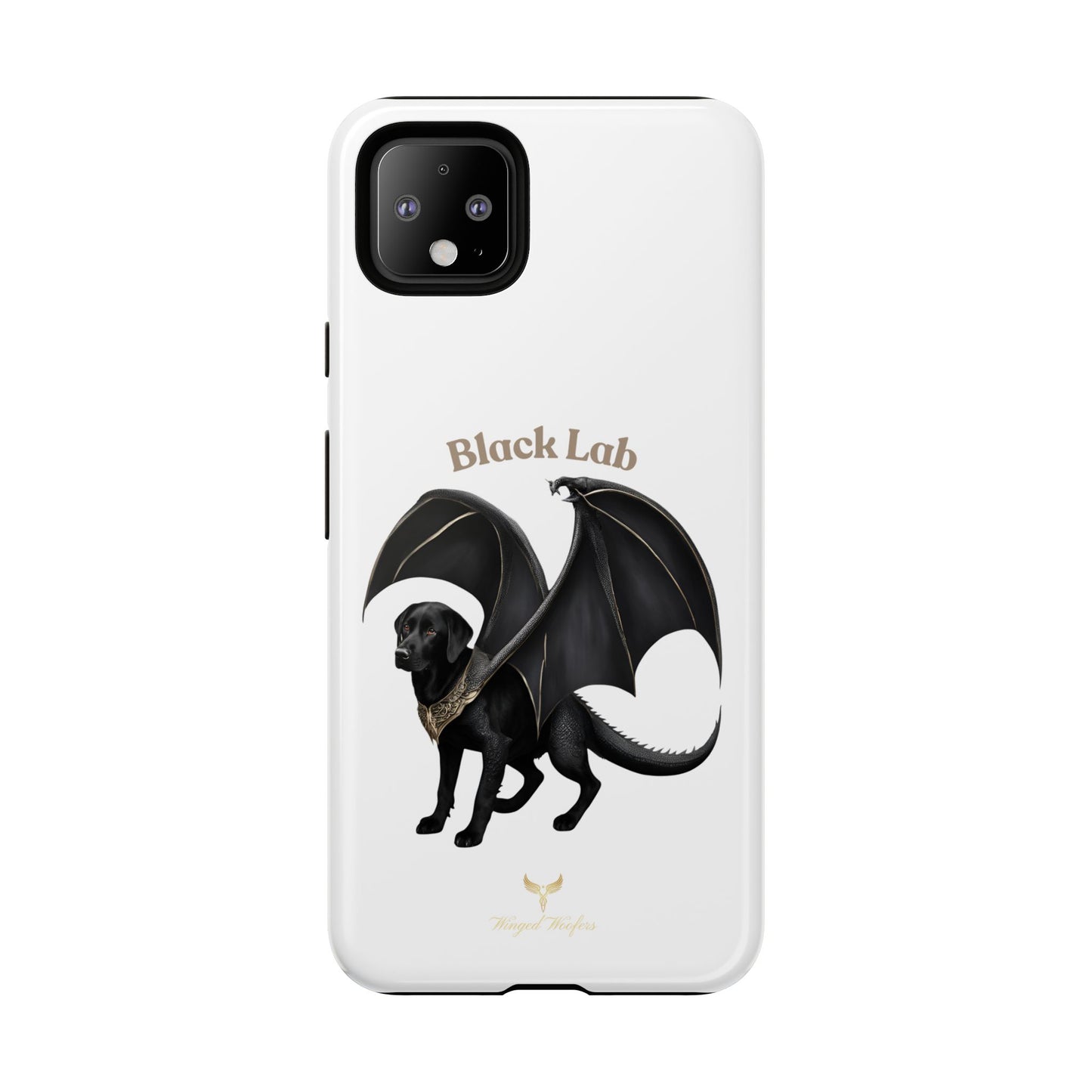 Black Labrador Dragon Case - Tough Phone Case for Pet Lovers