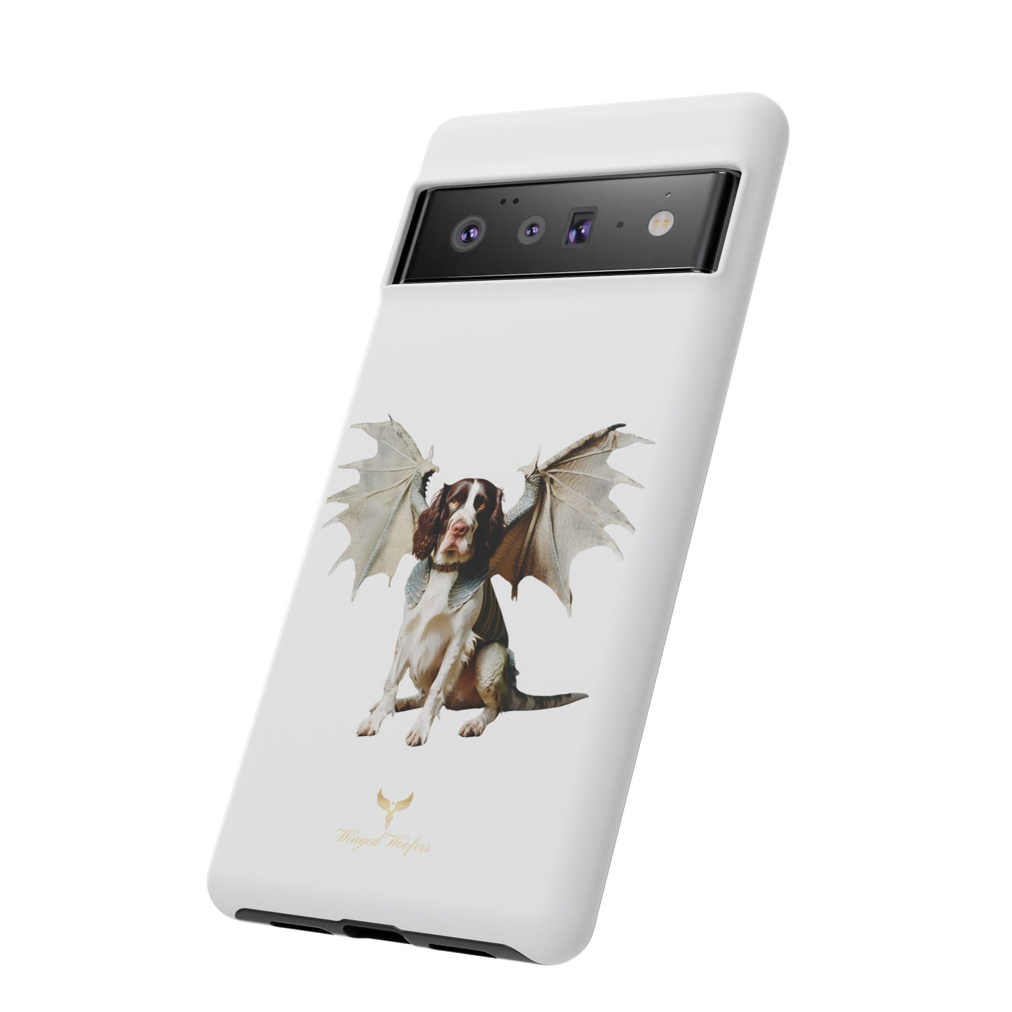 Fantasy Springer Spaniel Dog Phone Case - Tough Cases with Winged Companion Design