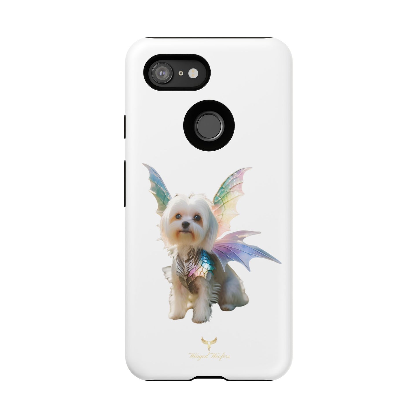 Maltese Dog with Wings Tough Phone Cases