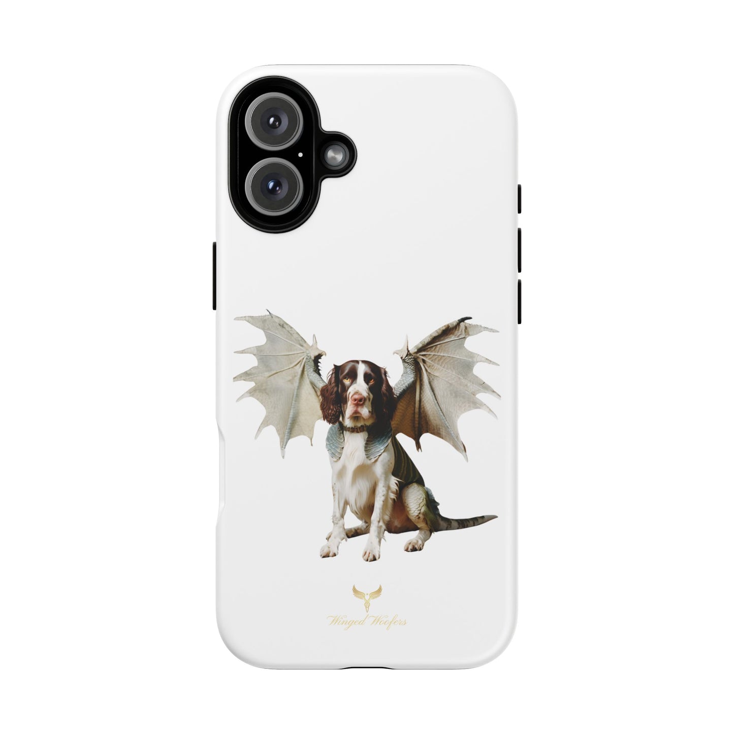 Fantasy Springer Spaniel Dog Phone Case - Tough Cases with Winged Companion Design