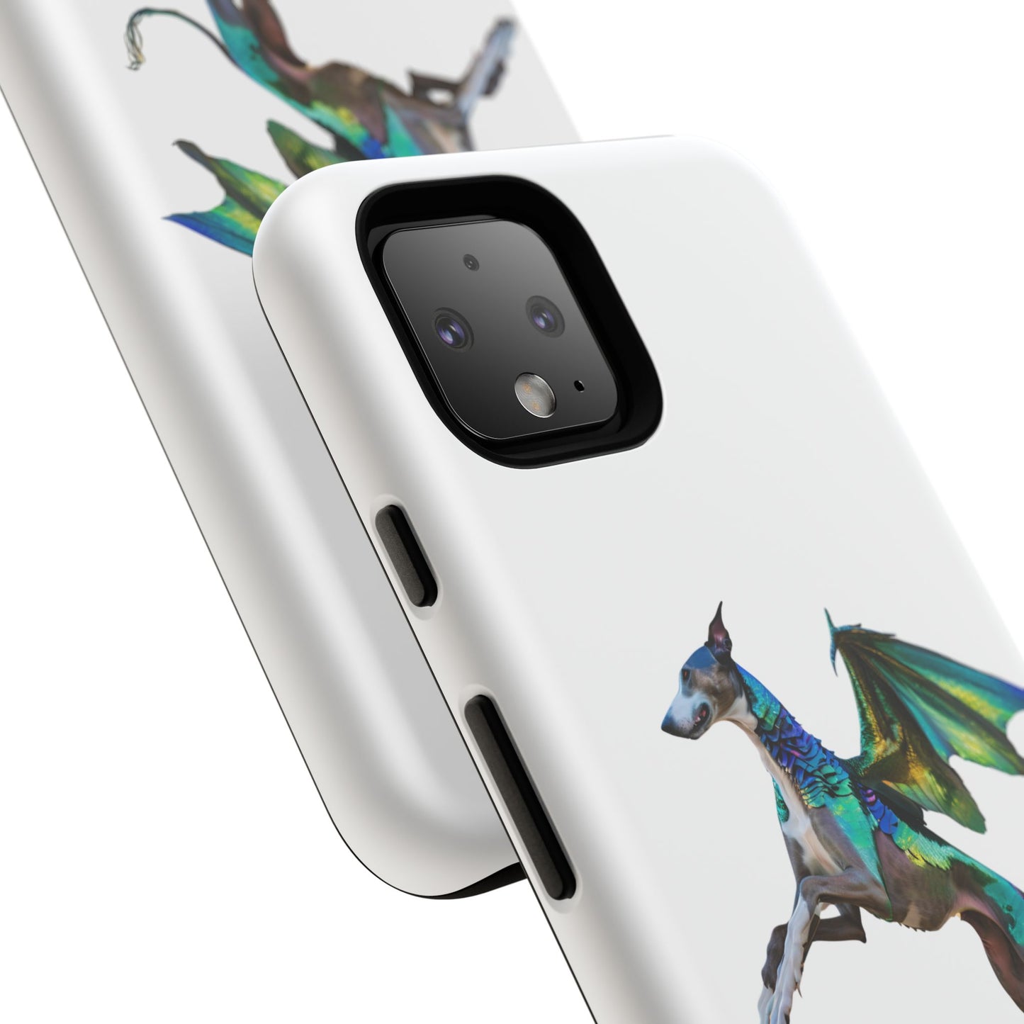 Fantasy Greyhound Dog Phone Case - Whimsical Winged Design for Pet Lovers