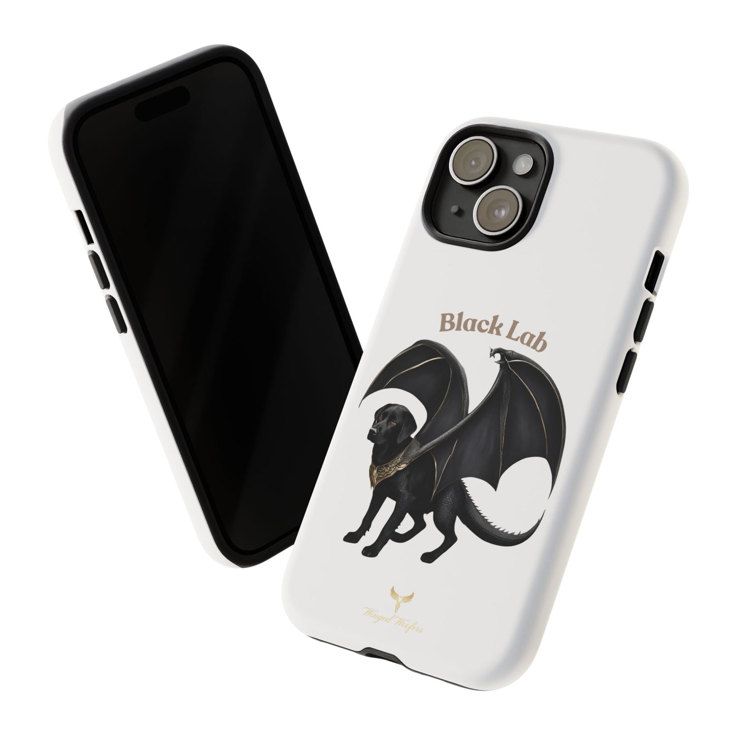 Black Labrador Dragon Case - Tough Phone Case for Pet Lovers