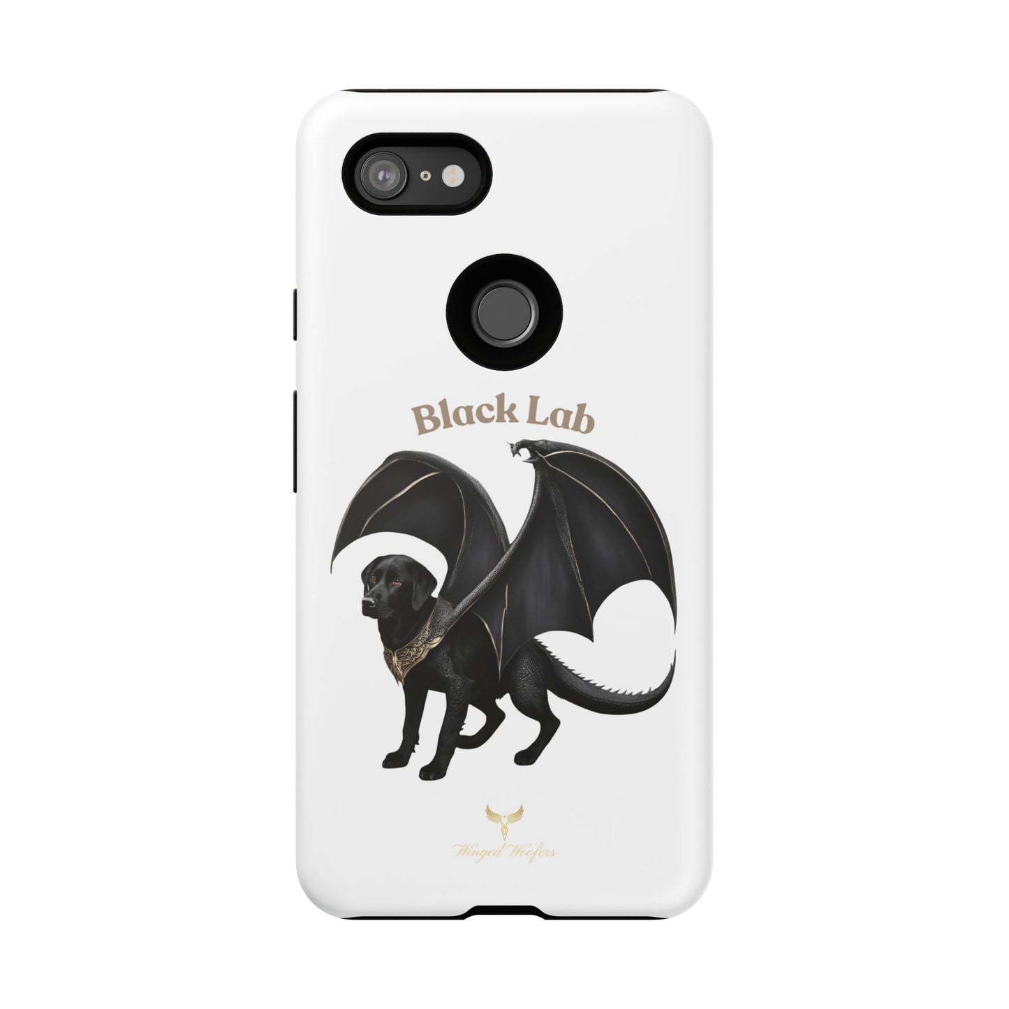 Black Labrador Dragon Case - Tough Phone Case for Pet Lovers