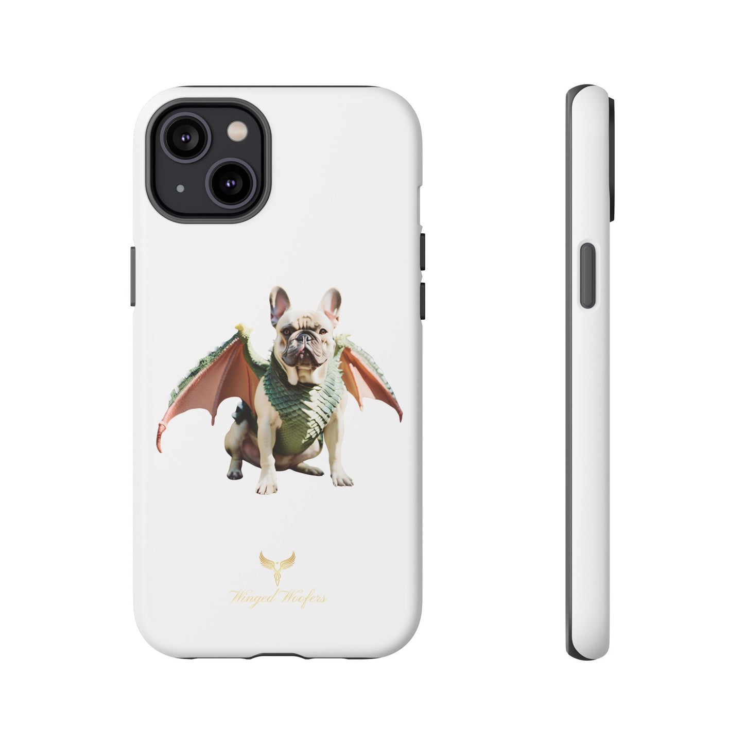 Fantasy French Bulldog Pet Phone Case with Dog in Wings Design