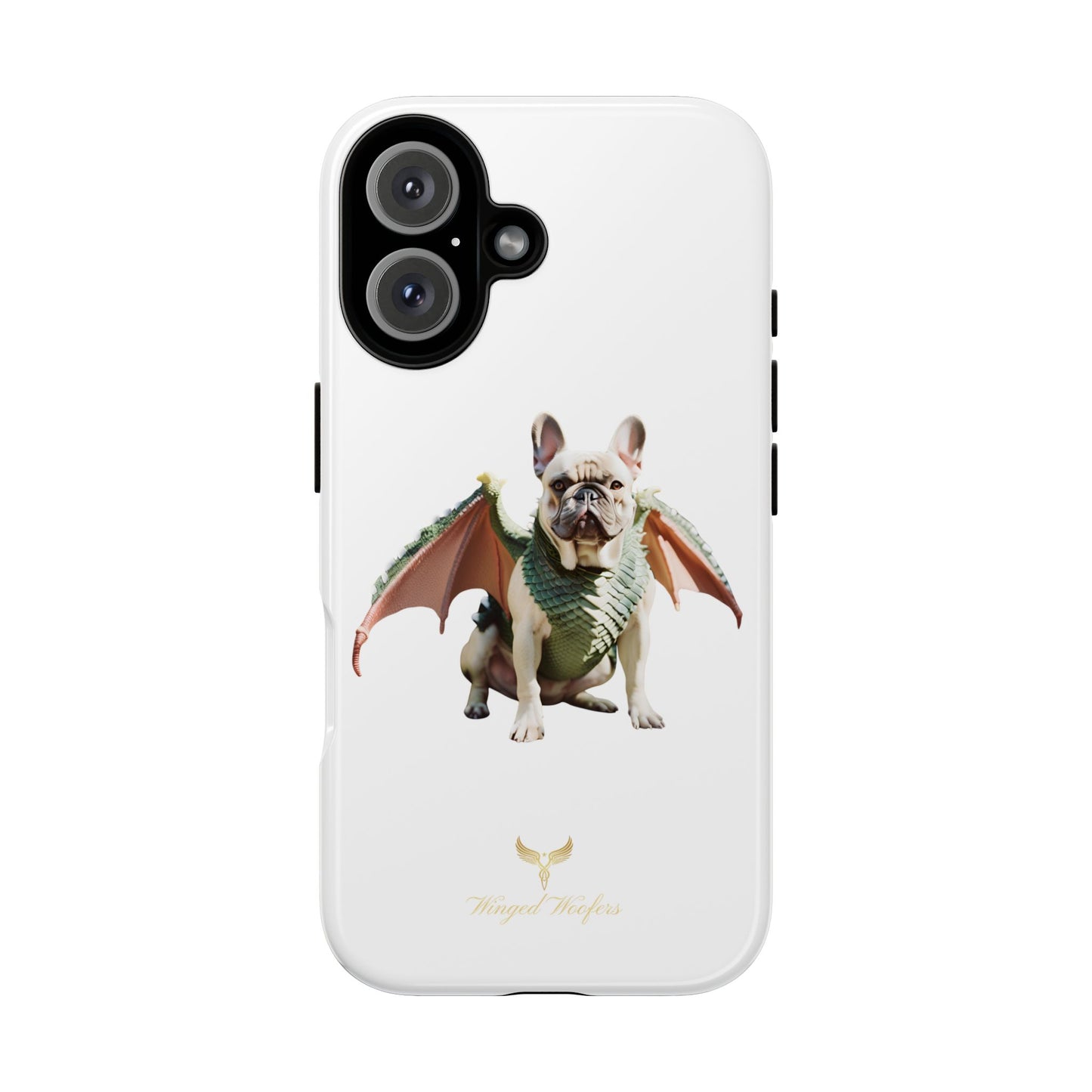 Fantasy French Bulldog Pet Phone Case with Dog in Wings Design