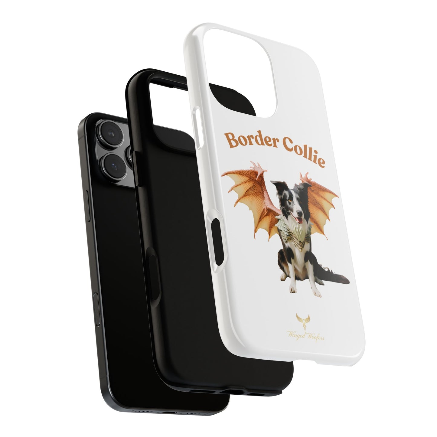 Border Collie Dragon Phone Case - Tough Cases for Dog Lovers