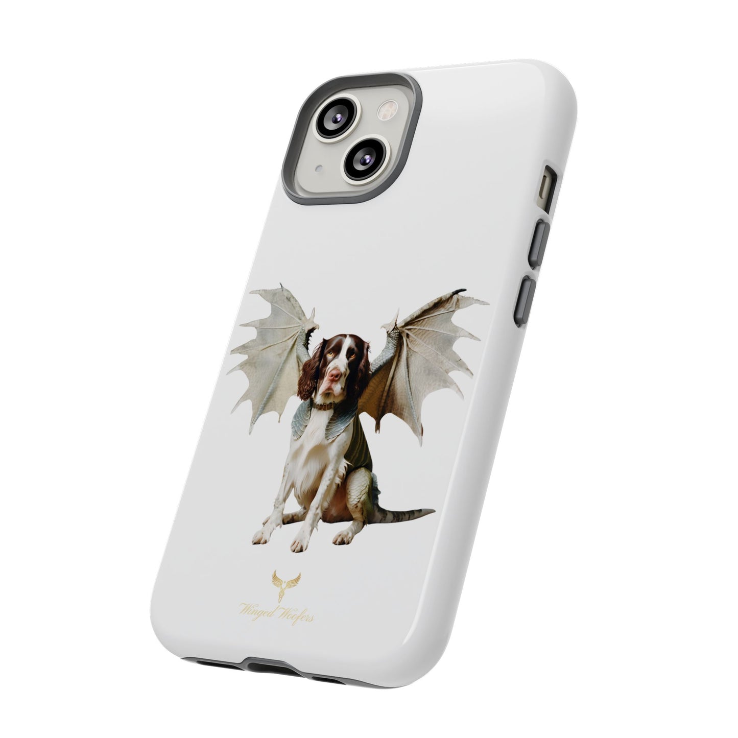 Fantasy Springer Spaniel Dog Phone Case - Tough Cases with Winged Companion Design