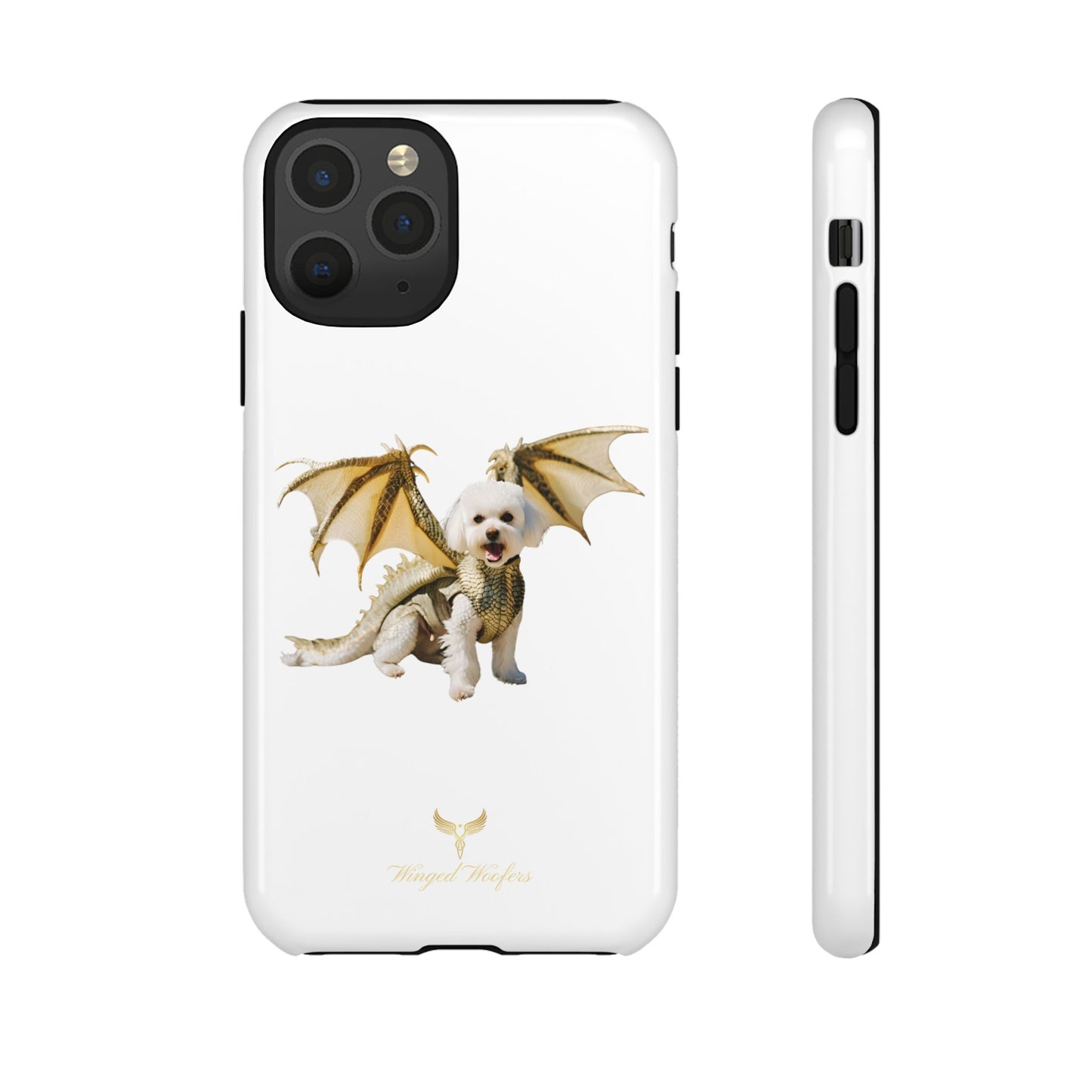 Cute Dragon Bichon Frisé Dog Phone Case - Tough and Stylish Pet-Themed Cover