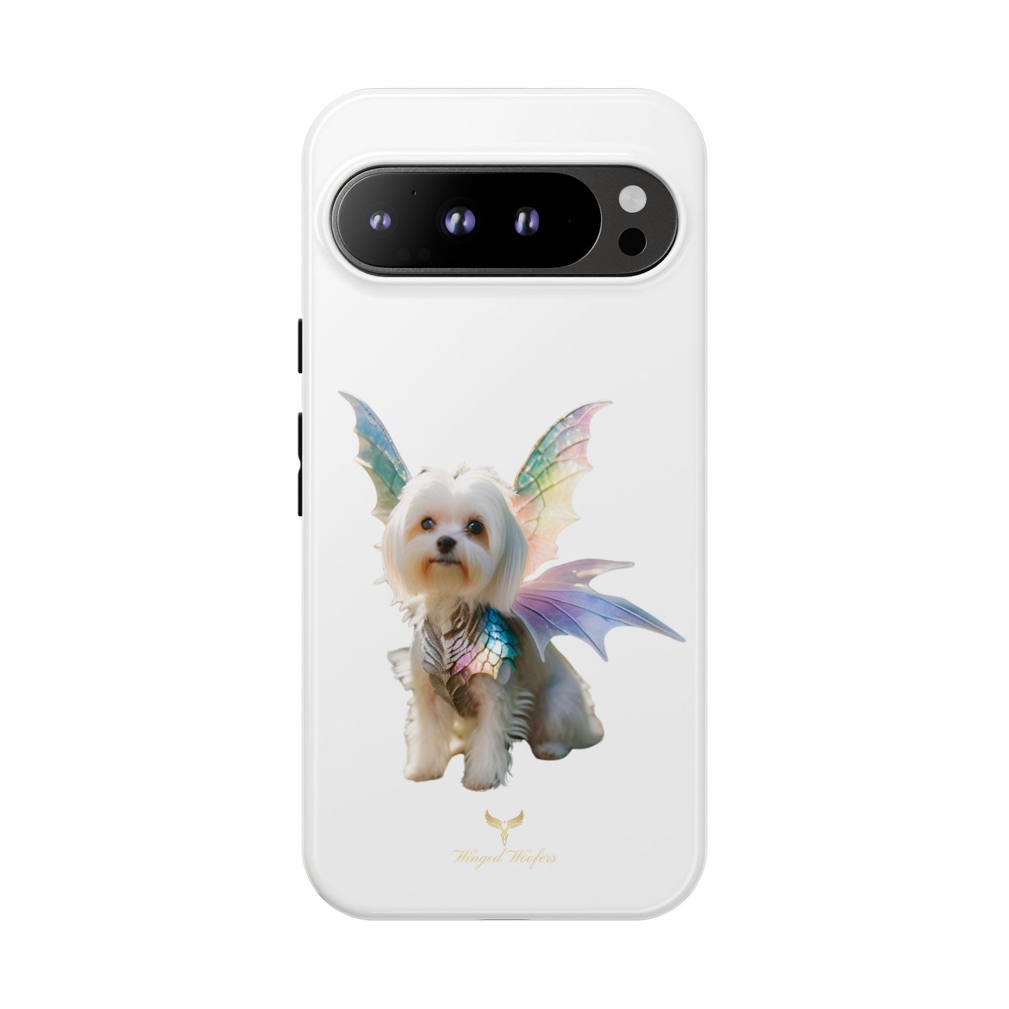 Maltese Dog with Wings Tough Phone Cases