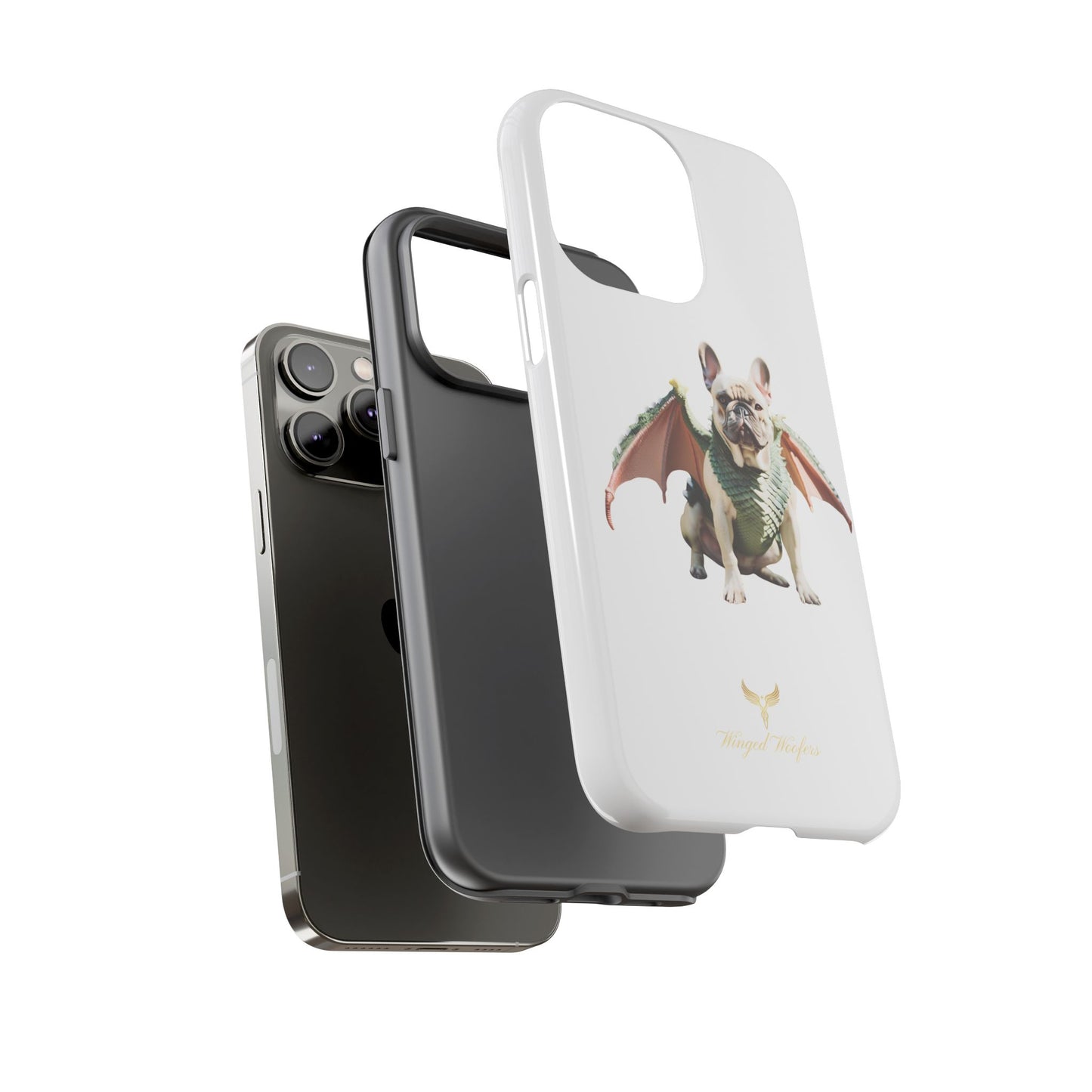 Fantasy French Bulldog Pet Phone Case with Dog in Wings Design