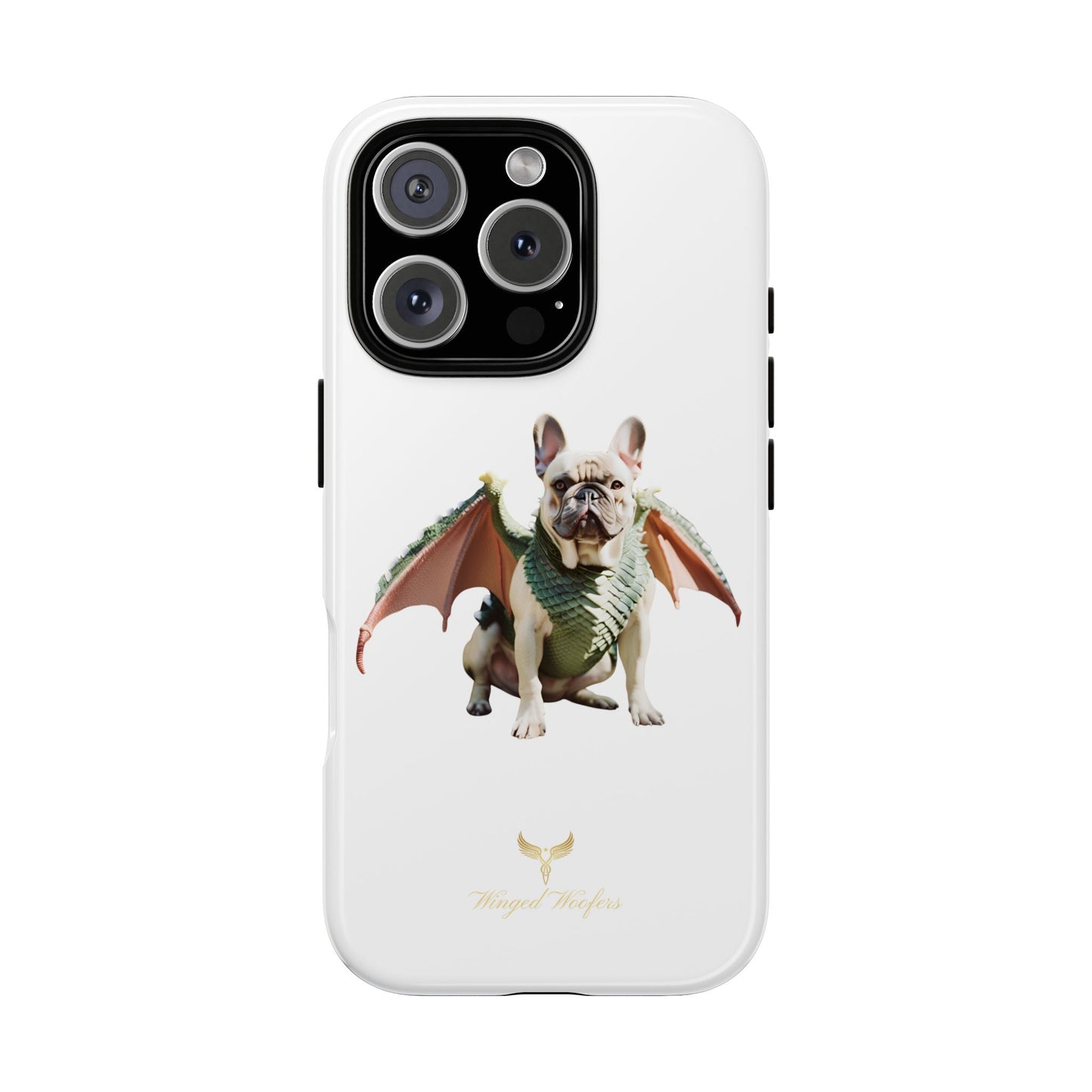 Fantasy French Bulldog Pet Phone Case with Dog in Wings Design