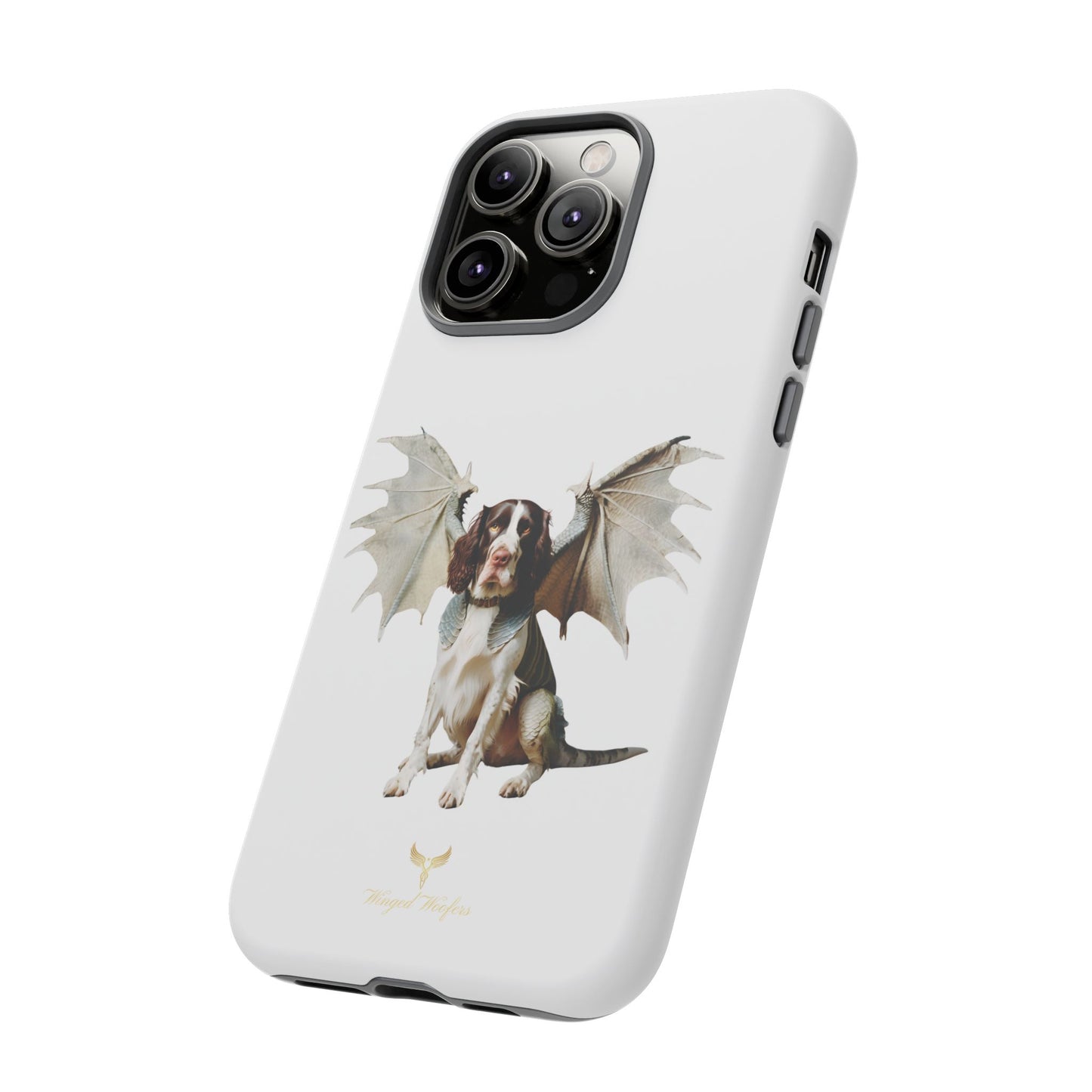 Fantasy Springer Spaniel Dog Phone Case - Tough Cases with Winged Companion Design