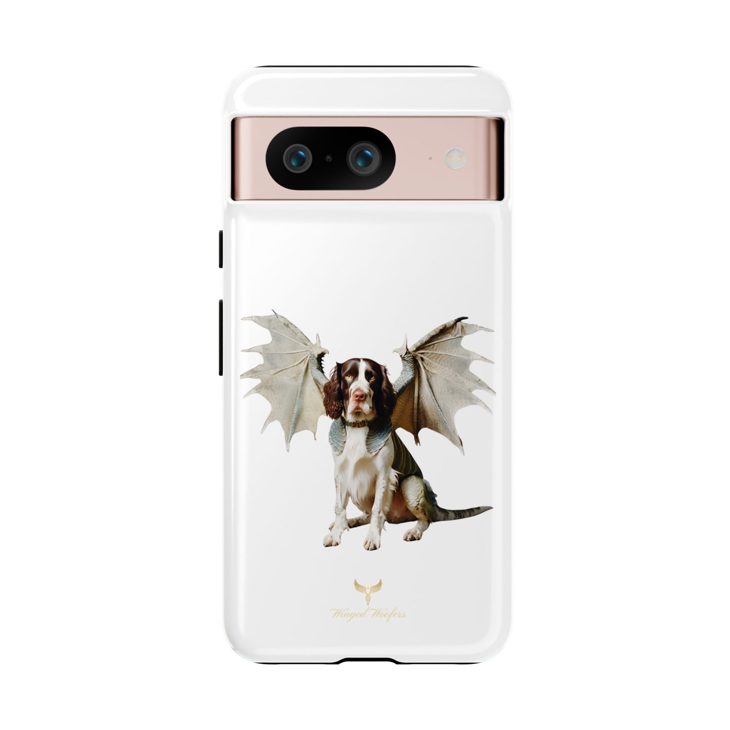 Fantasy Springer Spaniel Dog Phone Case - Tough Cases with Winged Companion Design