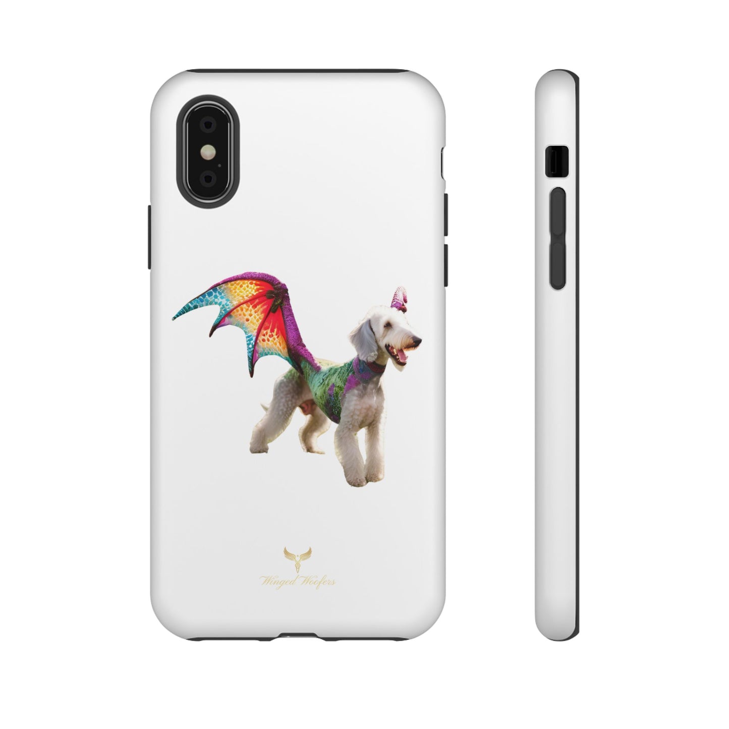 Mythical Bedlington Terrier with Wings Dog iPhone Case | Tough Cases for Pet Lovers