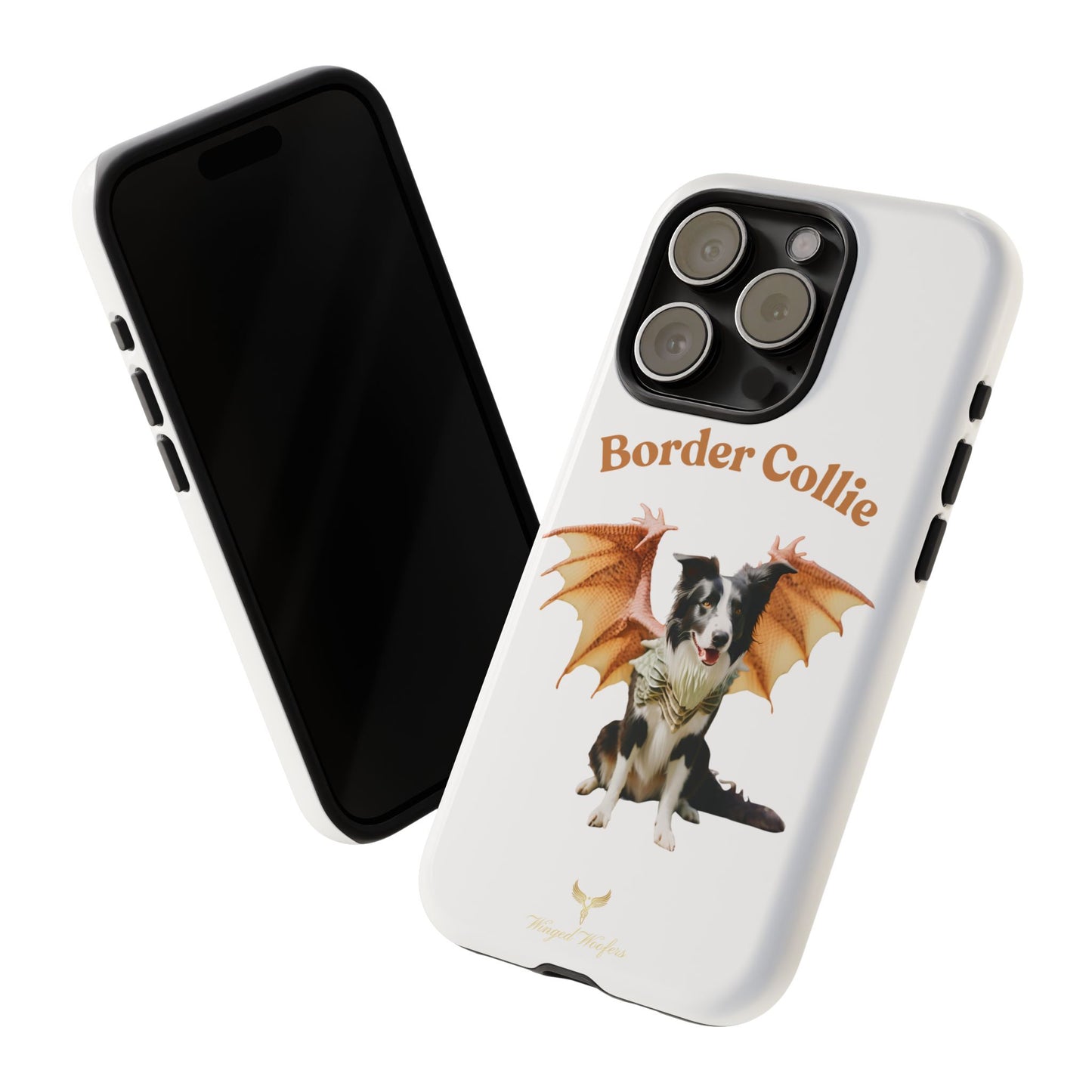 Border Collie Dragon Phone Case - Tough Cases for Dog Lovers