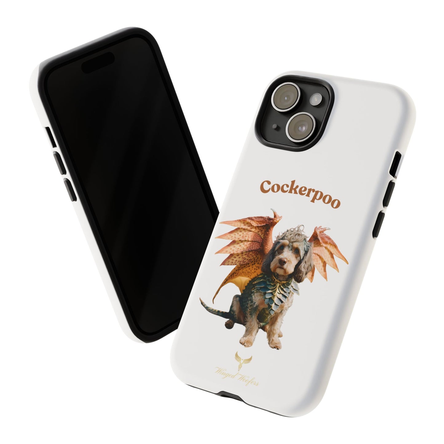 Cockerpoo Dragon Phone Case – Tough & Whimsical Pet Lover Gift