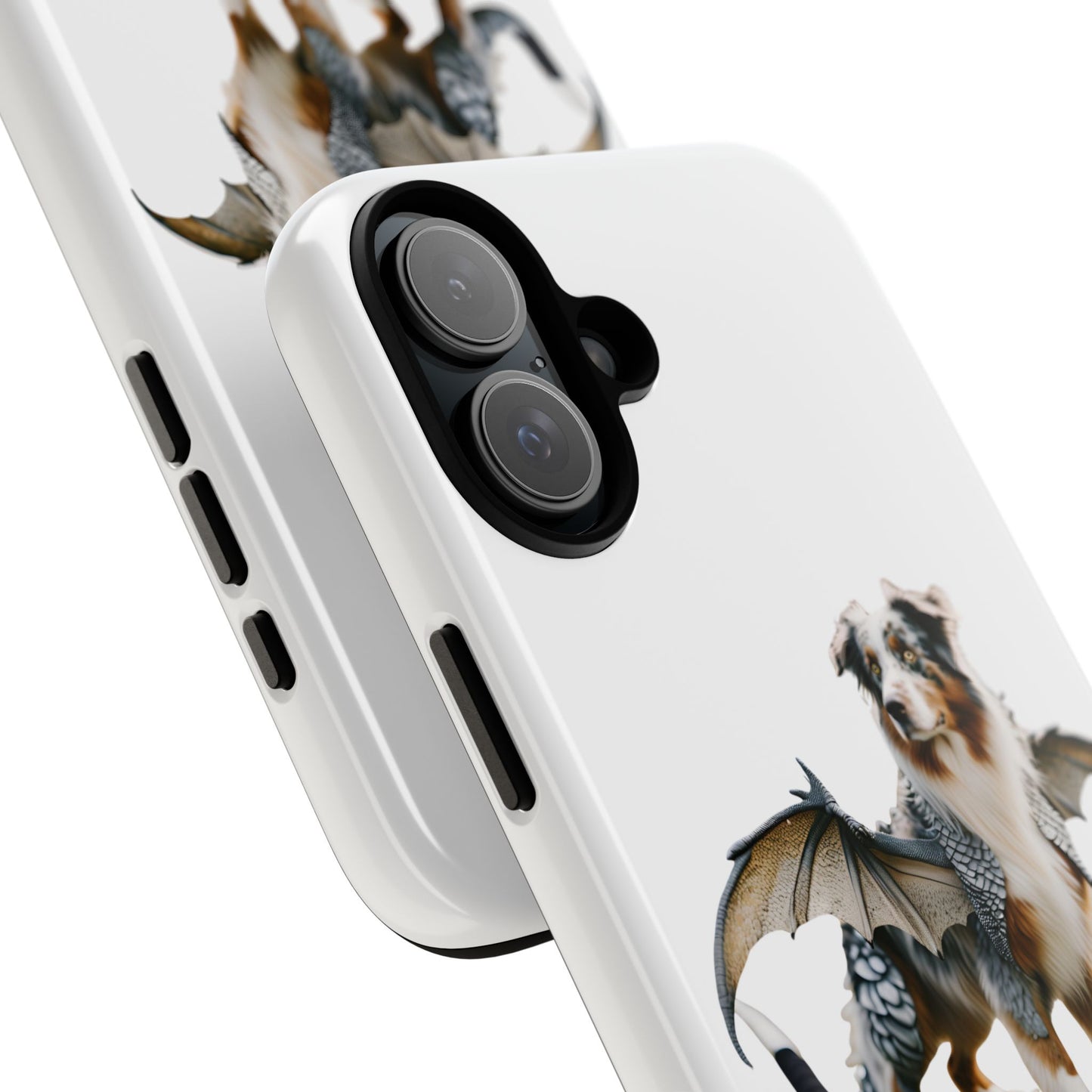 Fantasy Australian Shepherd Dog Phone Case with Wings - Tough Cases for Animal Lovers