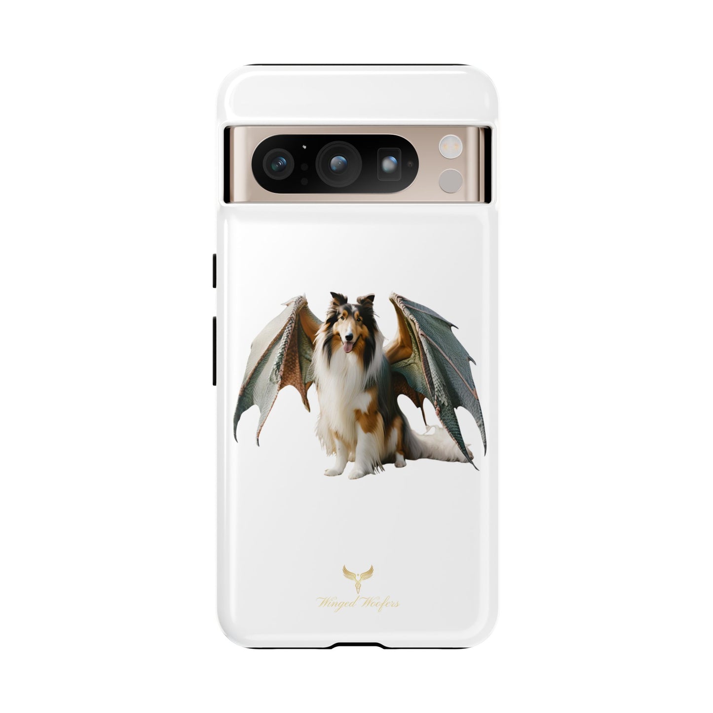 Majestic Dragon Wing Rough Collie Dog Phone Case - Tough Cases for Pet Lovers