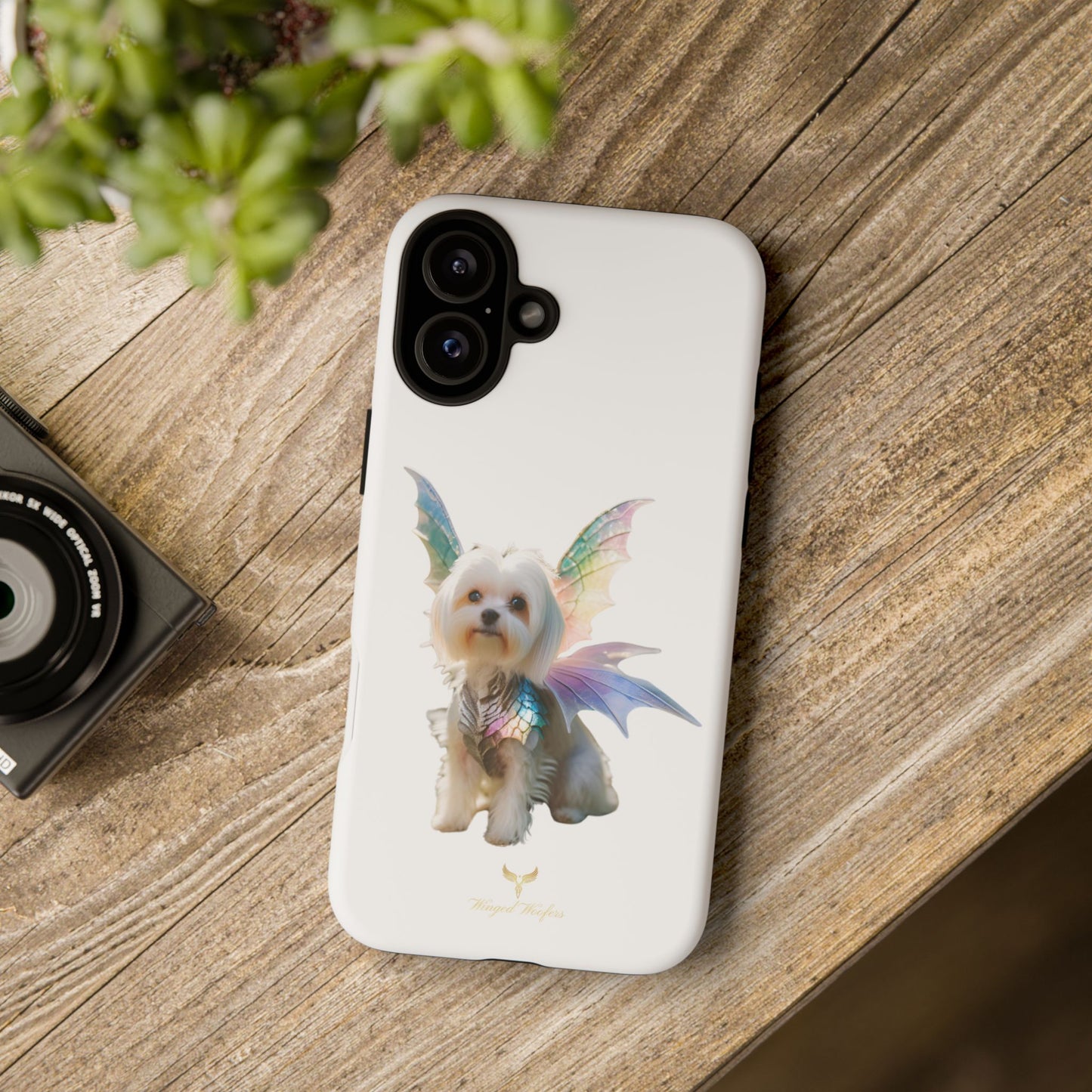 Maltese Dog with Wings Tough Phone Cases